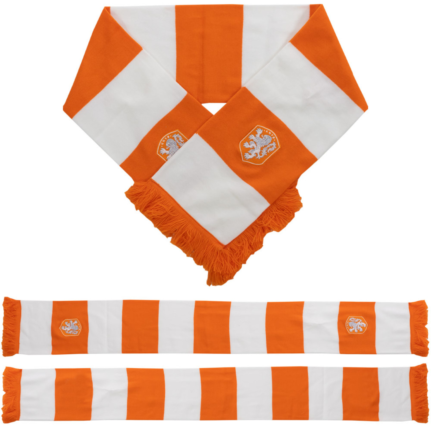 KNVB scarf blocks orange white