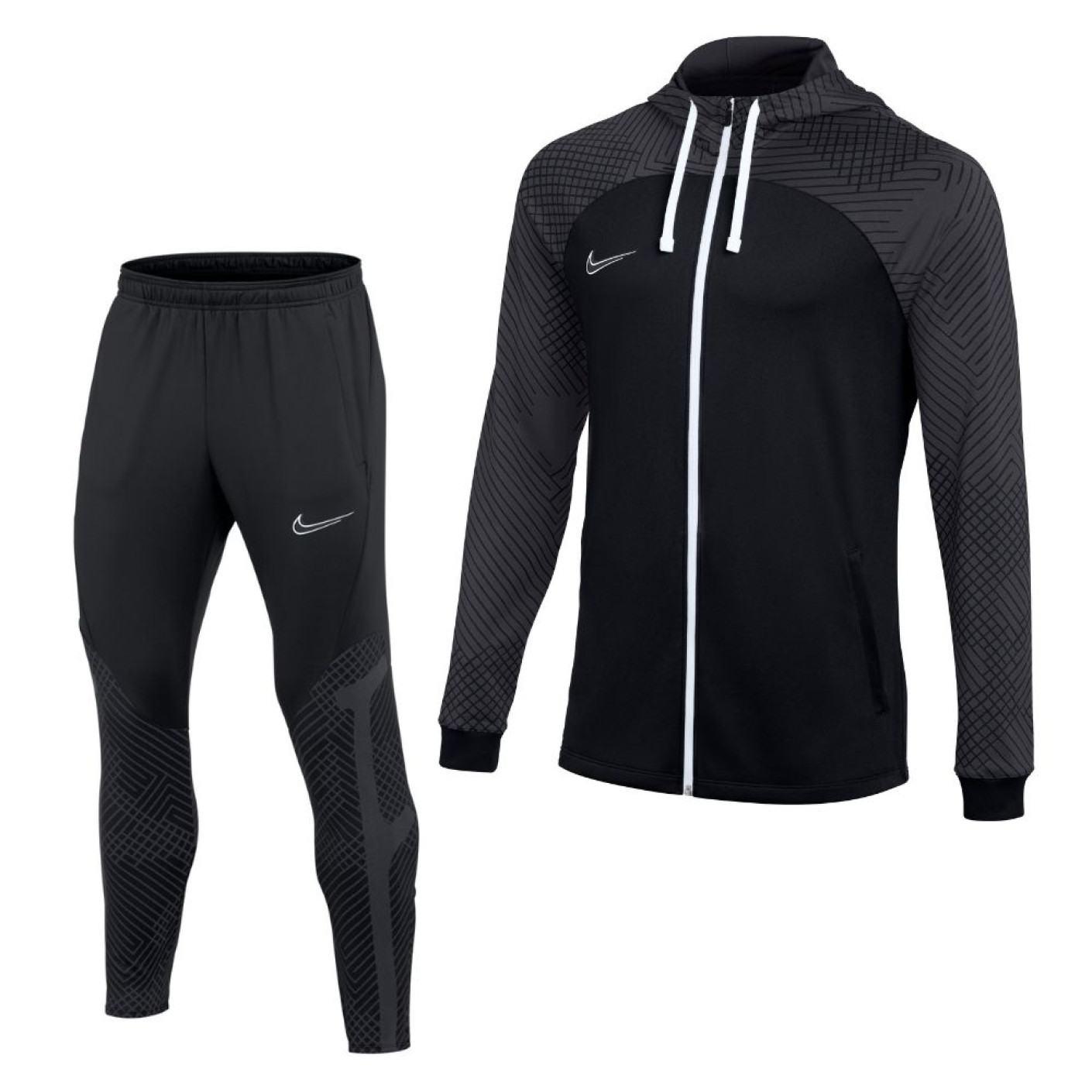 Nike Strike 22 Dri-Fit Hooded Trainingspak Zwart Grijs