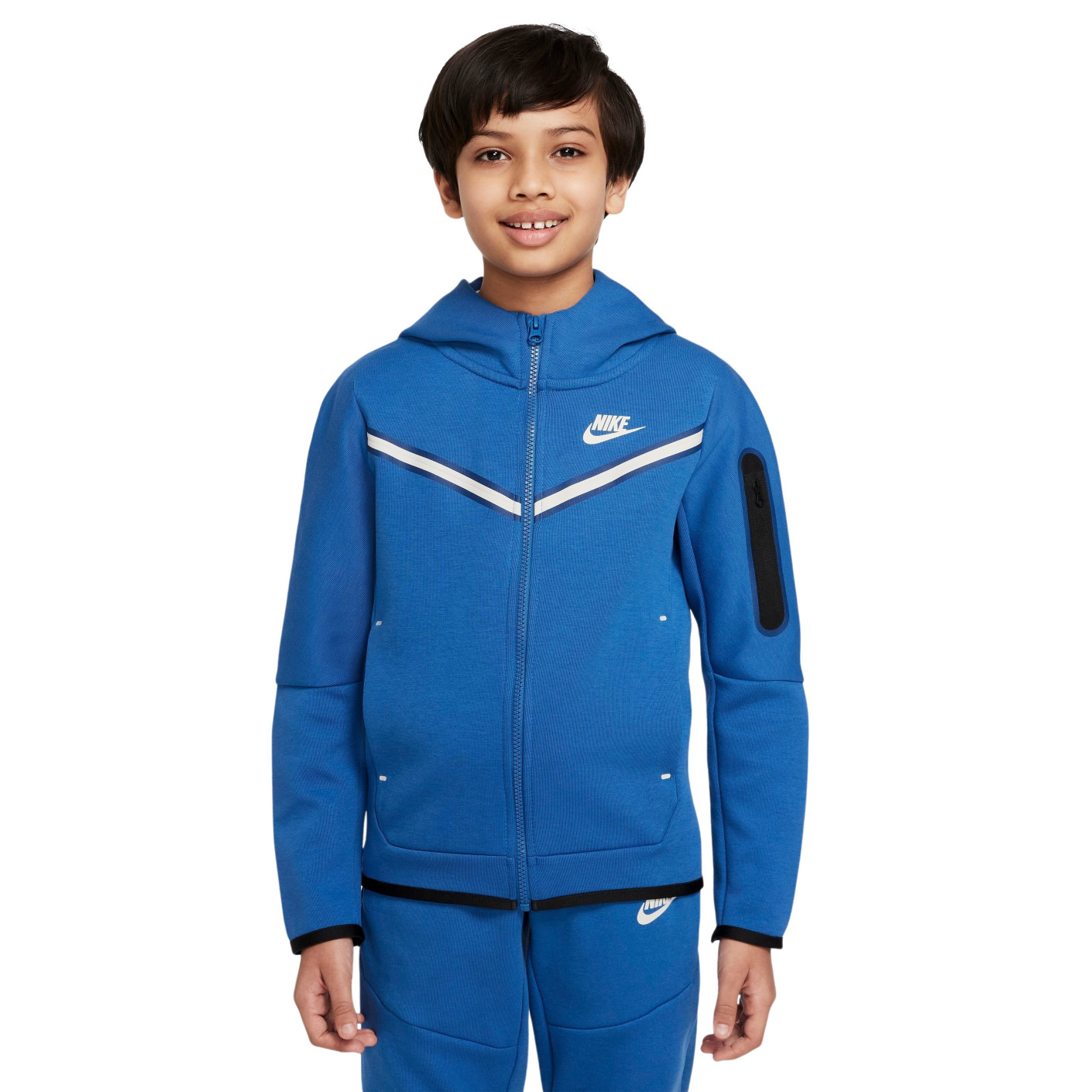 Nike Vest Tech Fleece Kids Blauw Wit