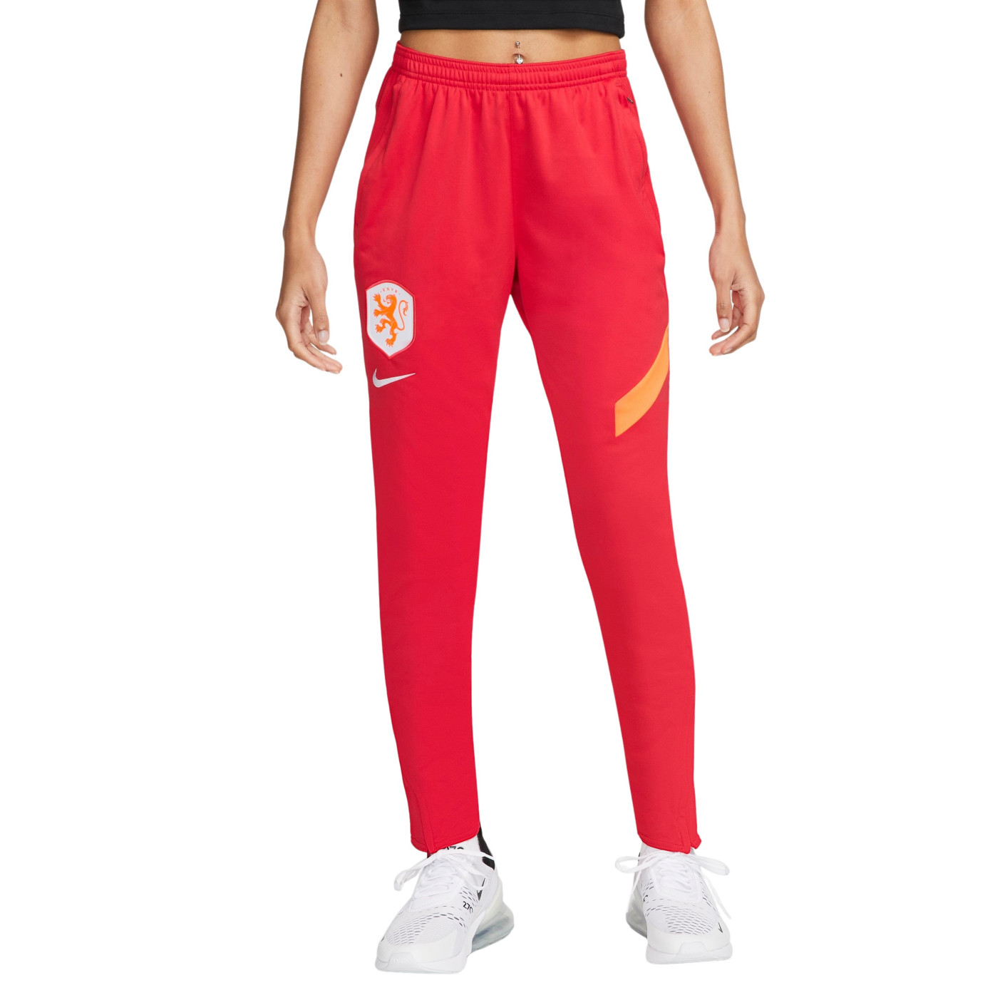 Nike Nederland Academy Pro Trainingsbroek KPZ 2022-2023 Dames Rood Oranje Wit