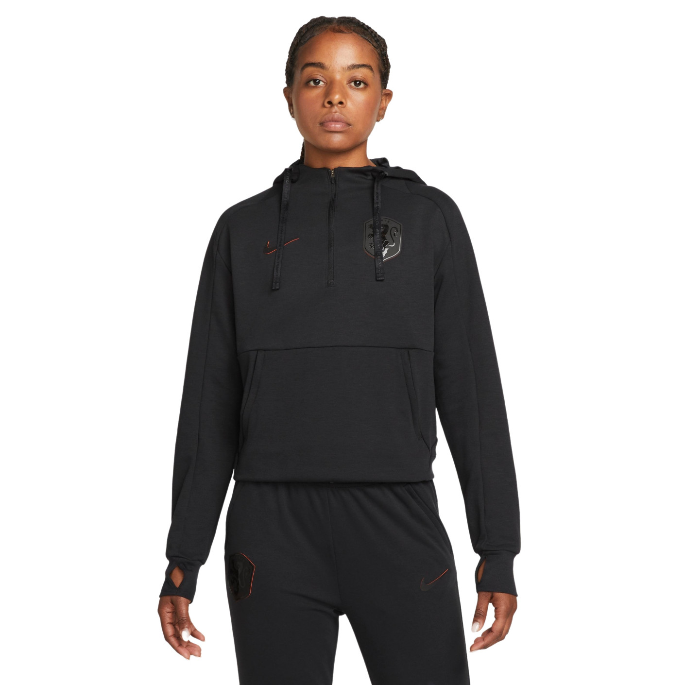 Nike Nederland Travel Hoodie Half-Zip 2022-2023 Dames Zwart