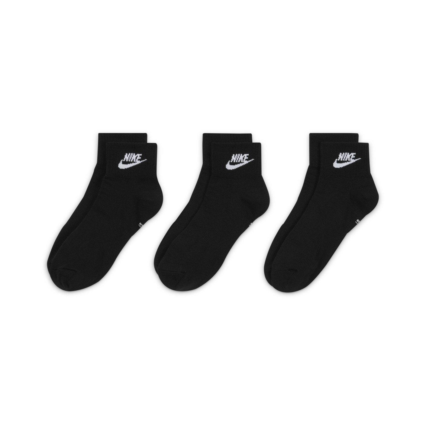 nike short black socks