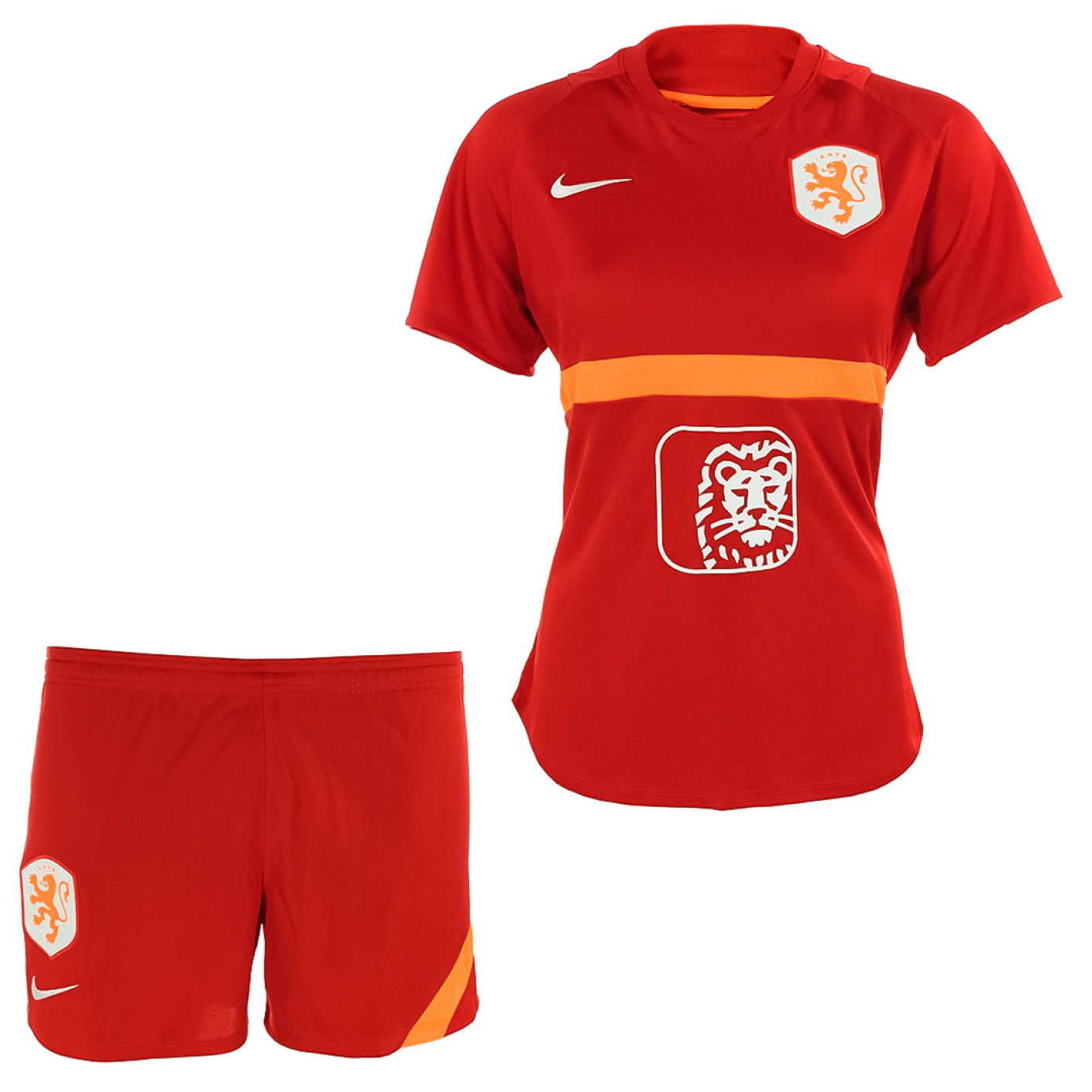 Nike Nederland Academy Pro Trainingsset 2022-2023 Dames Rood Oranje