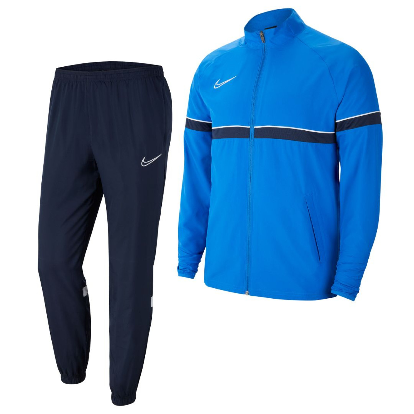 Nike Academy 21 Dri-Fit Woven Trainingspak Blauw Donkerblauw