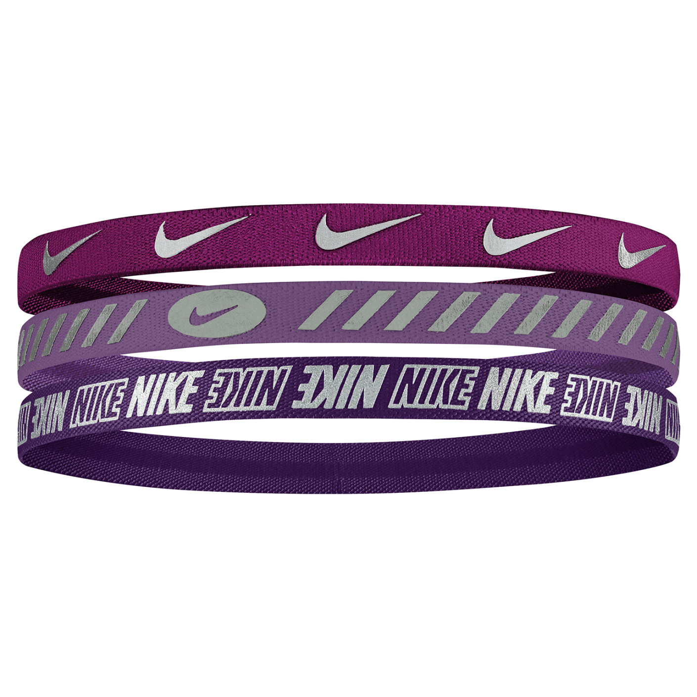 Nike Women s 3 Pack Metallic Pink Headband KNVBshop