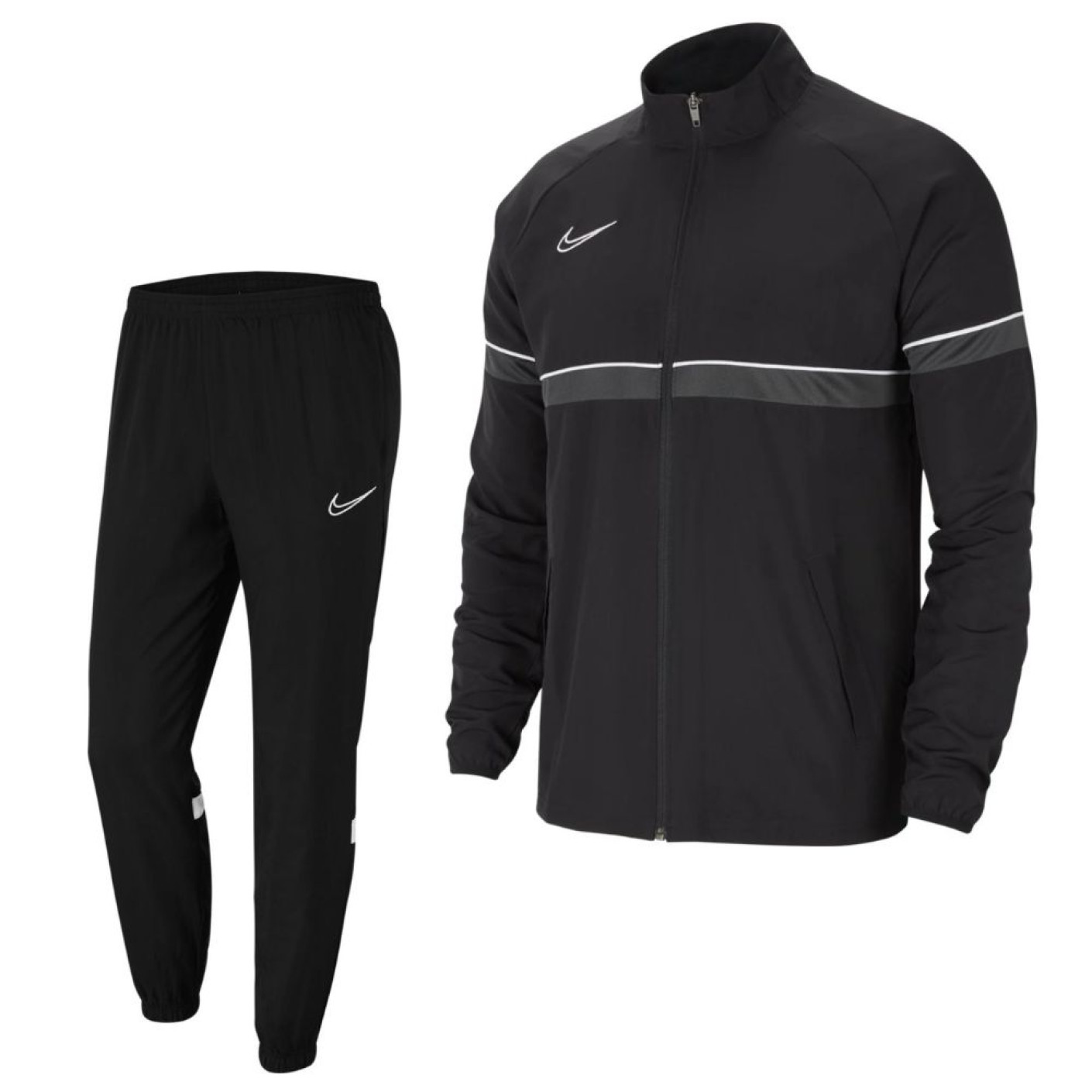 Nike Academy Dri-Fit Woven Tracksuit Black Anthracite - KNVBshop.nl
