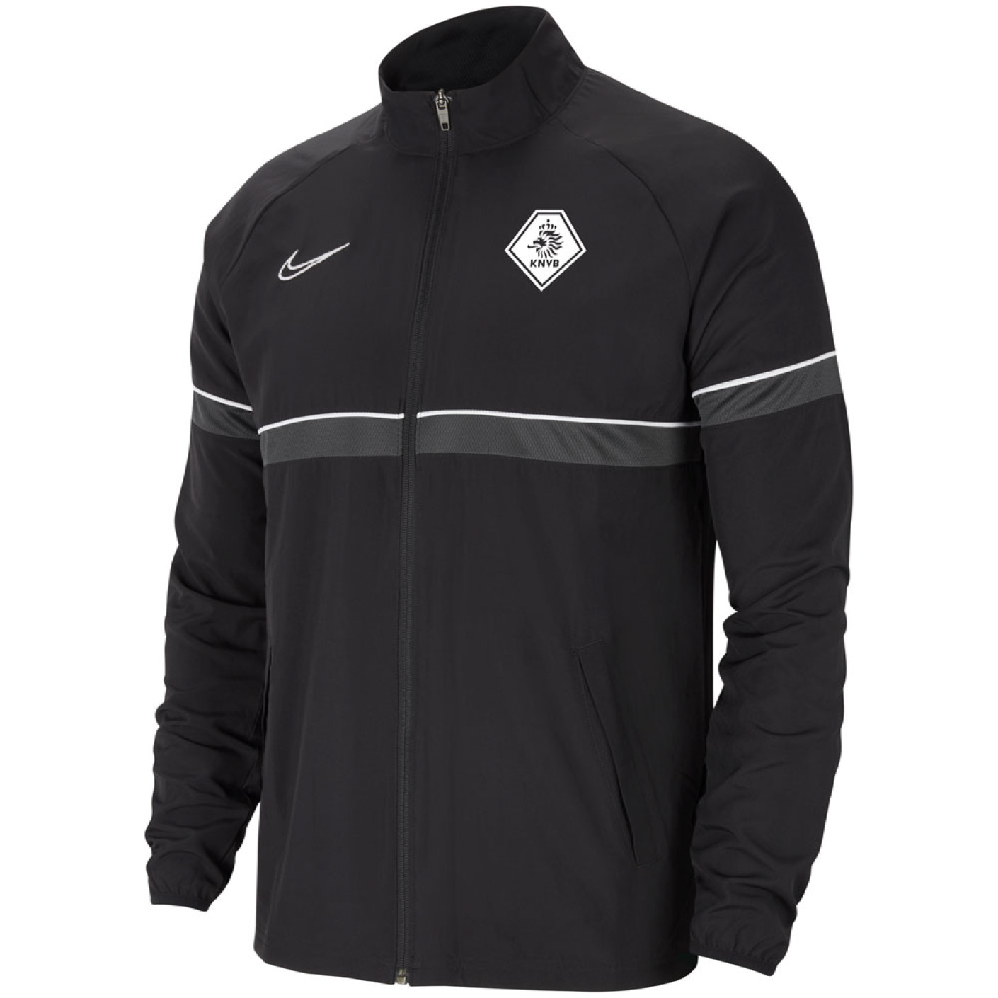 Nike KNVB Trainingsjack Woven Zwart Wit
