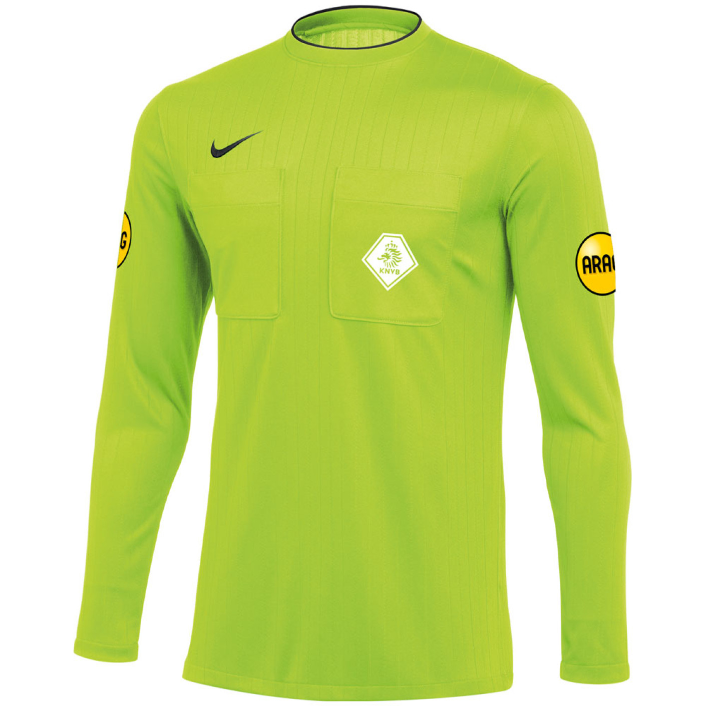 Nike KNVB Scheidsrechtersshirt Lange Mouwen 2022-2024 Geel Zwart
