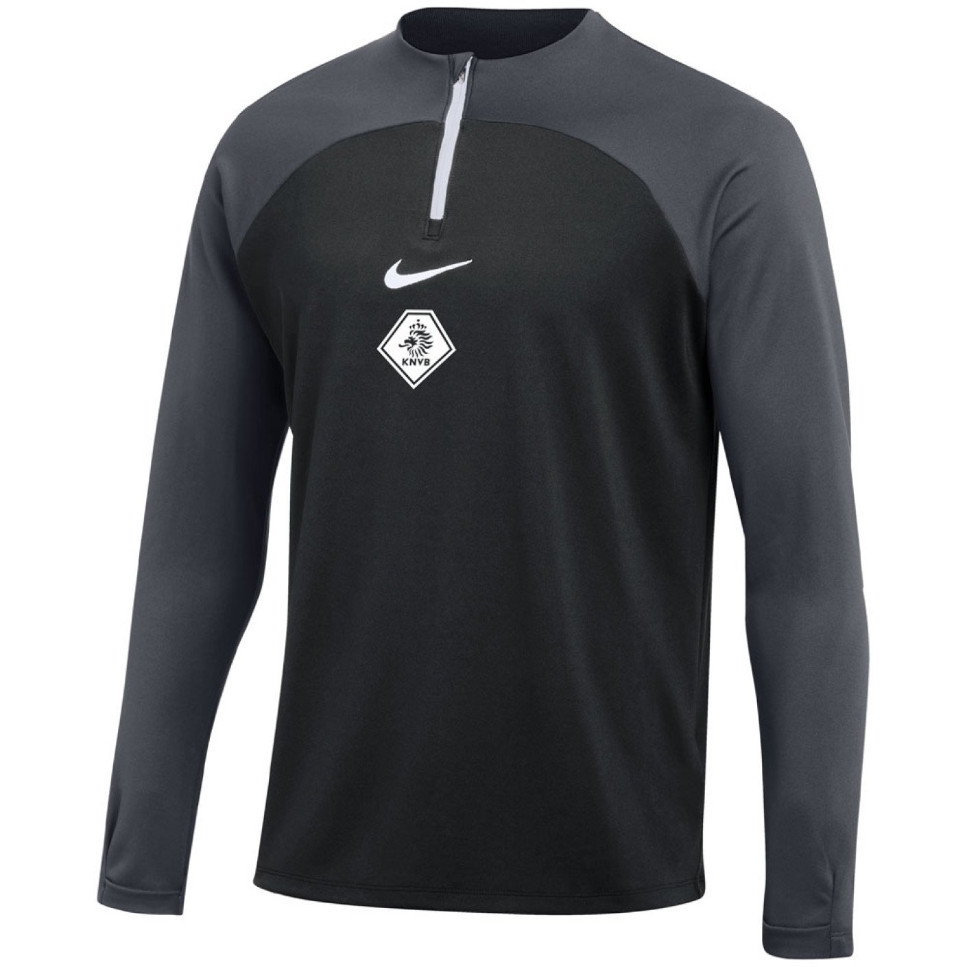 Nike KNVB Trainingstrui 1/4-Zip Zwart Grijs Wit