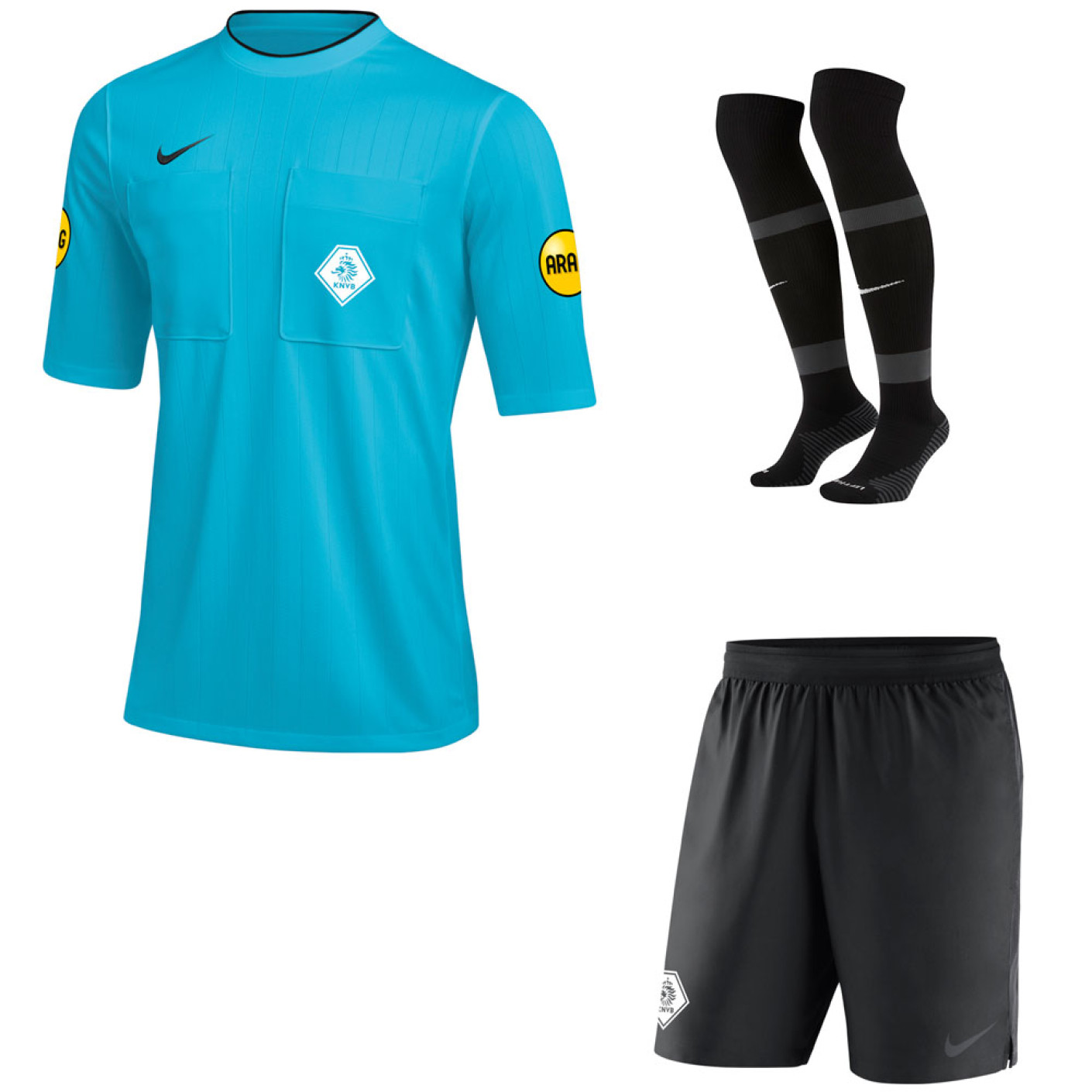 Nike KNVB Scheidsrechterstenue 2022-2024 Blauw Zwart