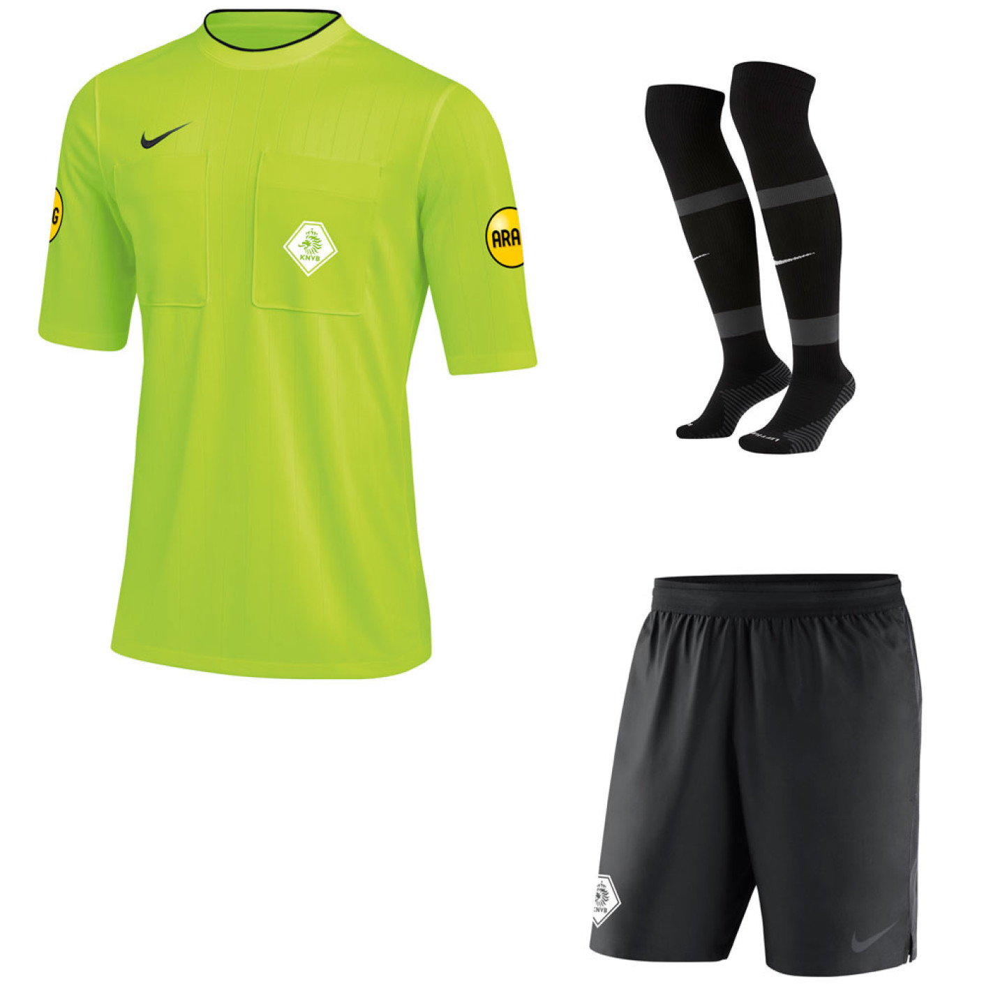 Nike KNVB Scheidsrechterstenue 2022-2024 Geel Zwart