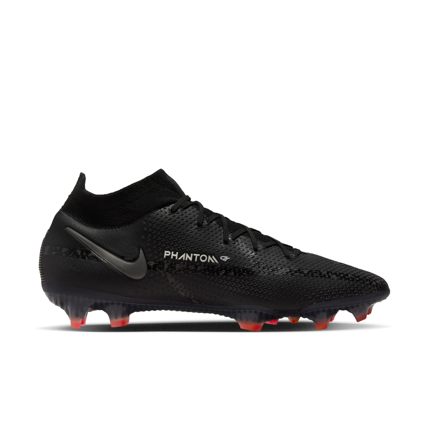Nike Phantom GT2 Elite Dynamic Fit Grass Football Shoes (FG) Black Grey Red