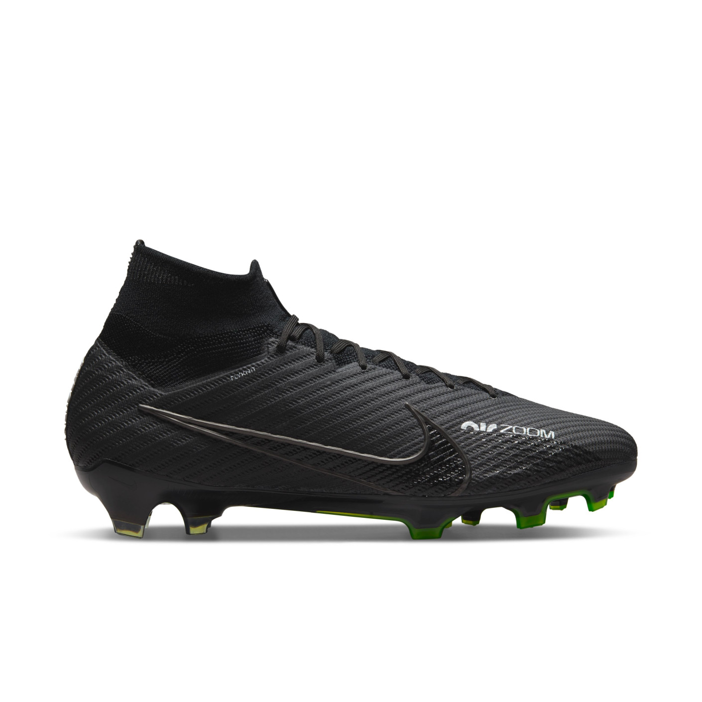 Nike Zoom Superfly 9 Mercurial Elite Gras Voetbalschoenen (FG) Zwart Grijs Neon Geel