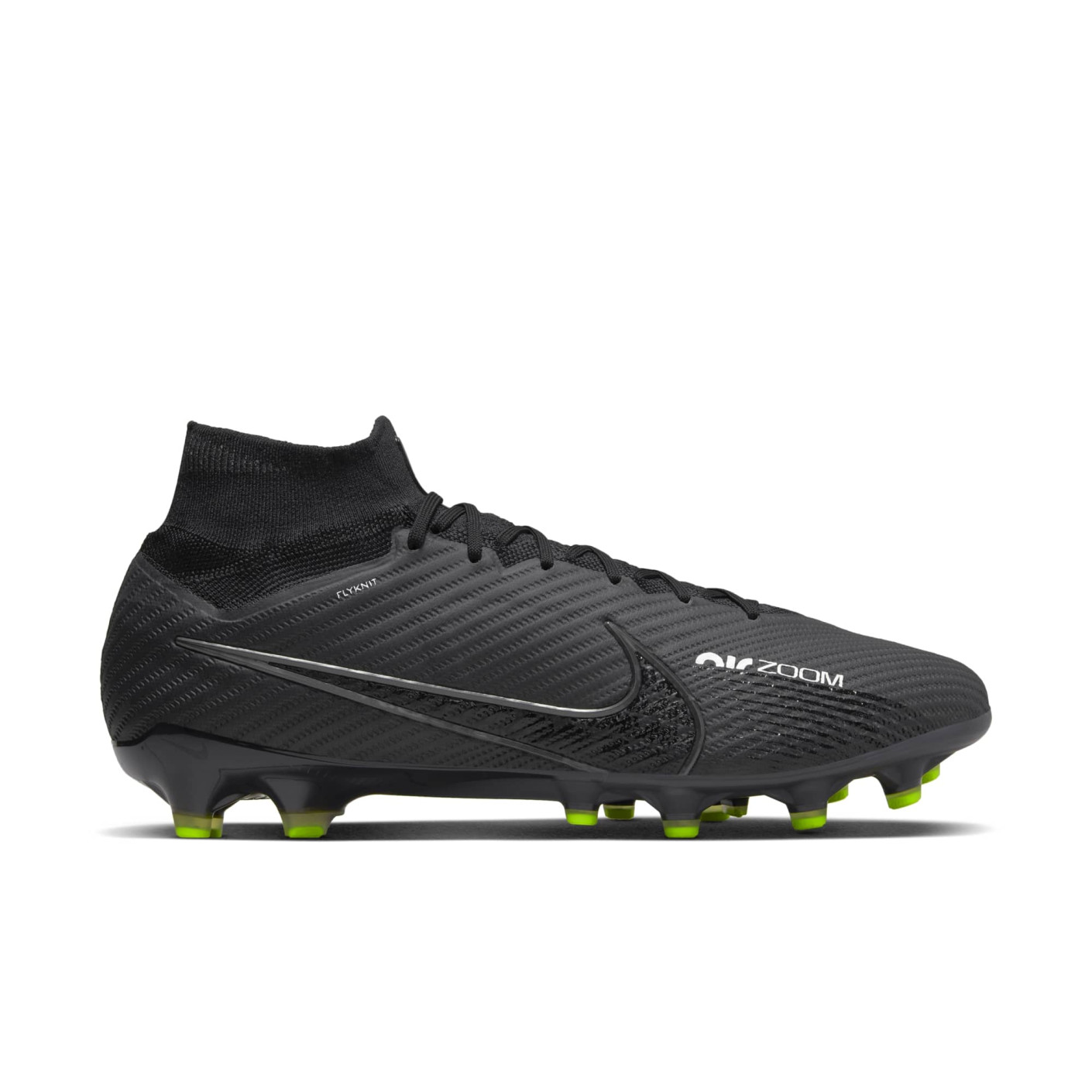 Nike Zoom Mercurial Superfly Elite 9 Artificial Grass Football Shoes (AG) Black Grey Neon Yellow