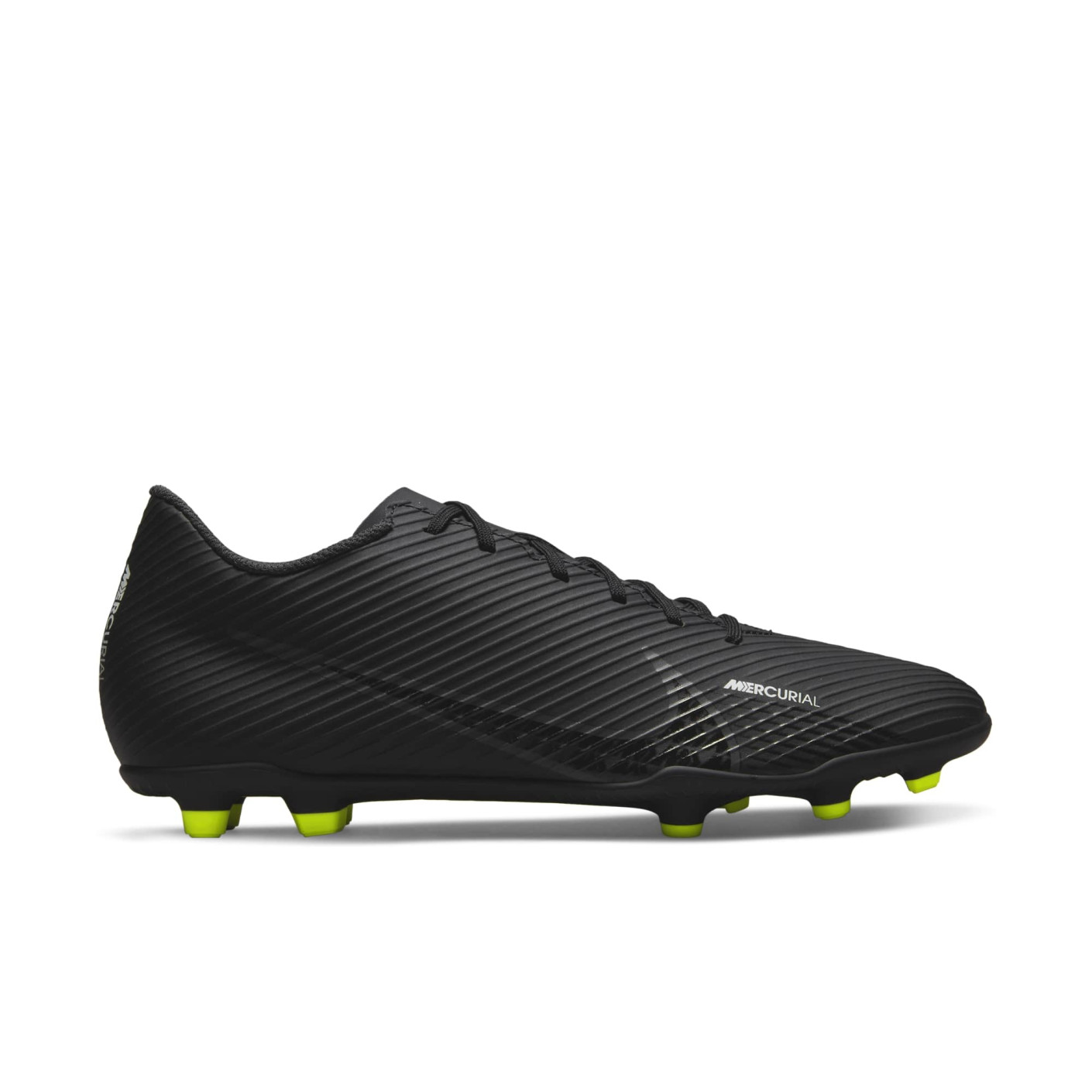 Nike Mercurial Vapor 15 Club Grass/Artificial Grass Football Shoes (MG) Black Grey Neon Yellow