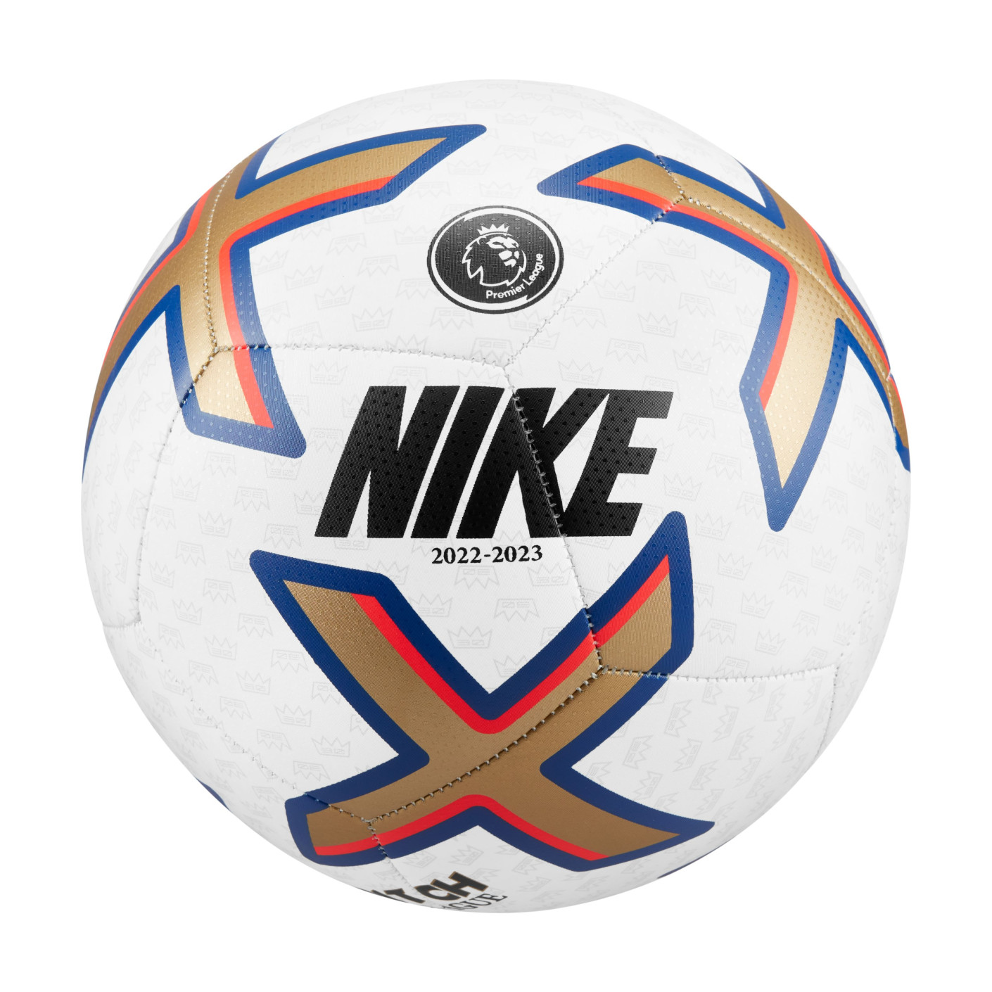 Nike Premier League Voetbal Pitch Wit Goud Blauw Zwart