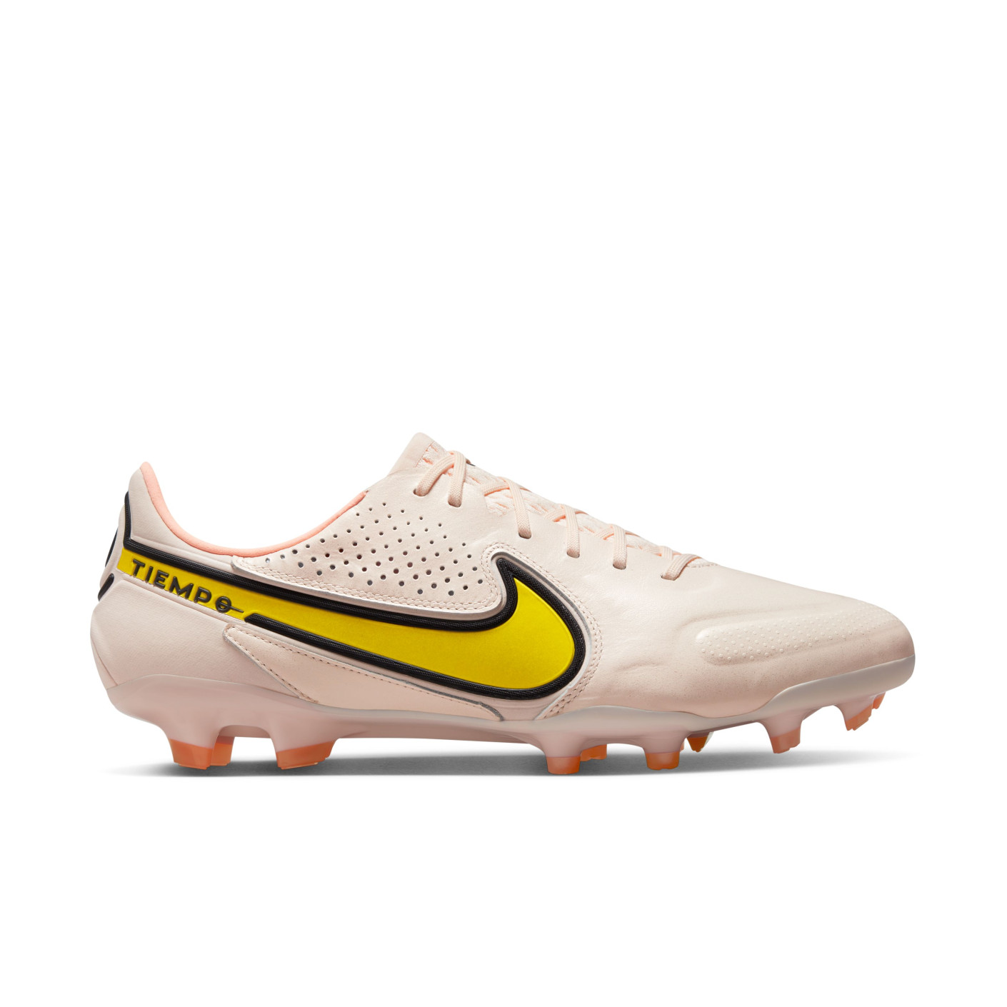 Nike Tiempo Legend Elite 9 Gras Voetbalschoenen (FG) Beige Zwart Geel