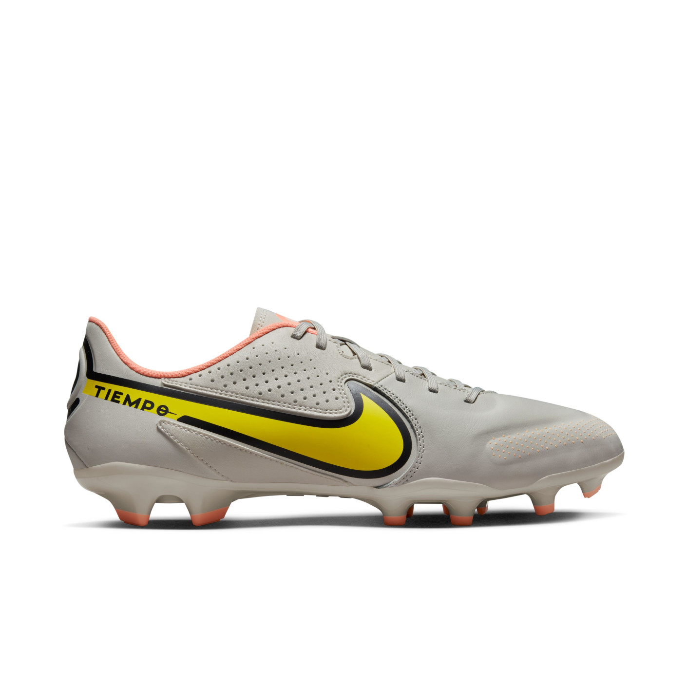 Nike Tiempo Legend Academy 9 Gras / Kunstgras Voetbalschoenen (MG) Beige Geel Zwart Oranje