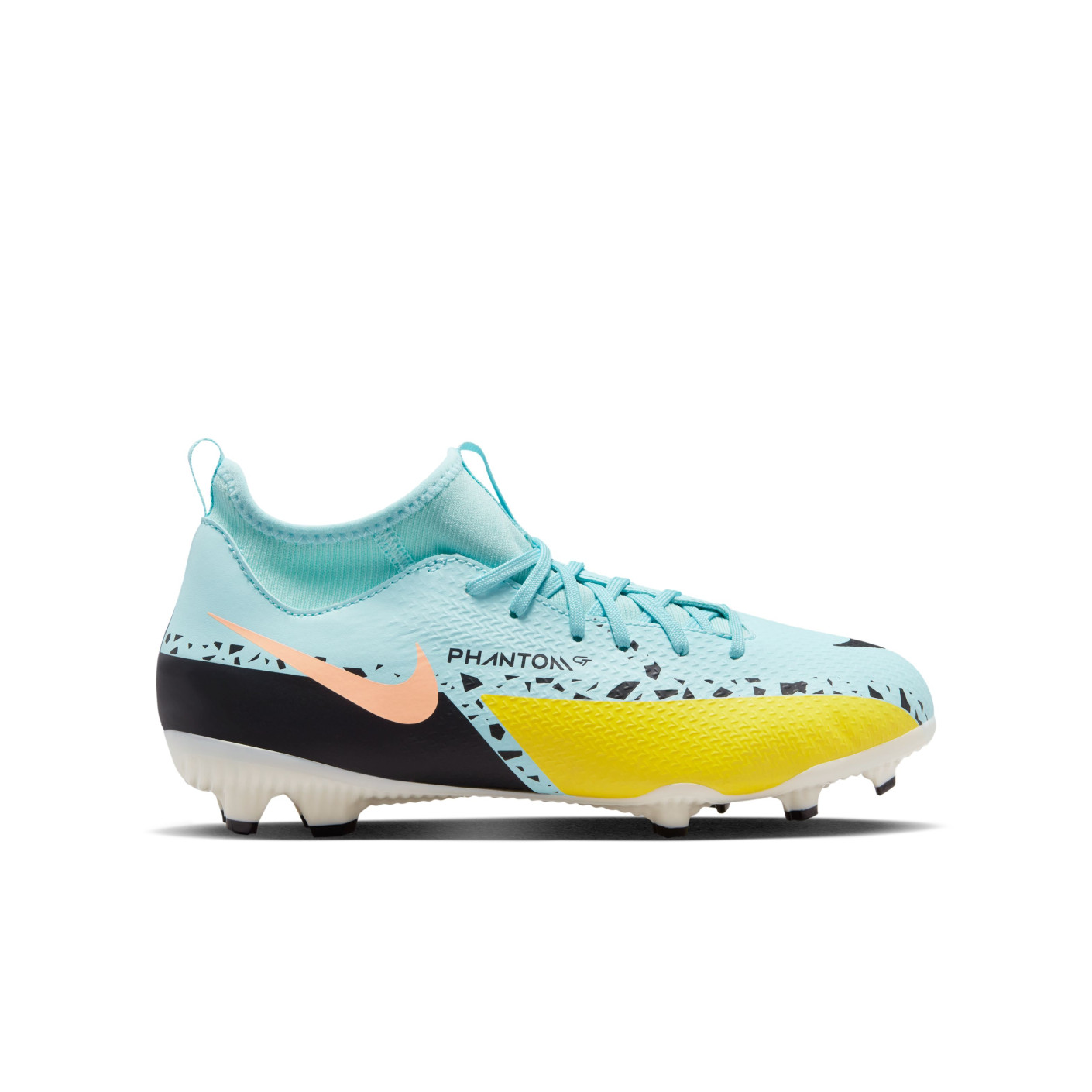 Nike Phantom Academy GT2 Dynamic Fit Gras / Kunstgras Voetbalschoenen (MG) Kids Blauw Zwart Roze Geel