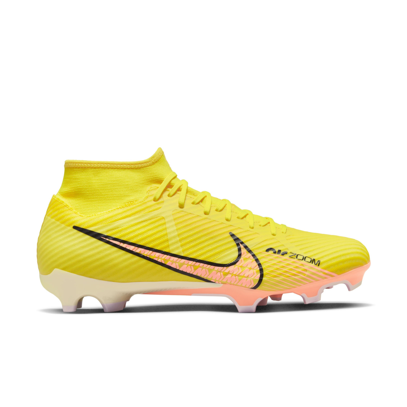 Nike Zoom Mercurial Superfly 9 Academy Gras / Kunstgras Voetbalschoenen (MG) Geel Zwart Roze