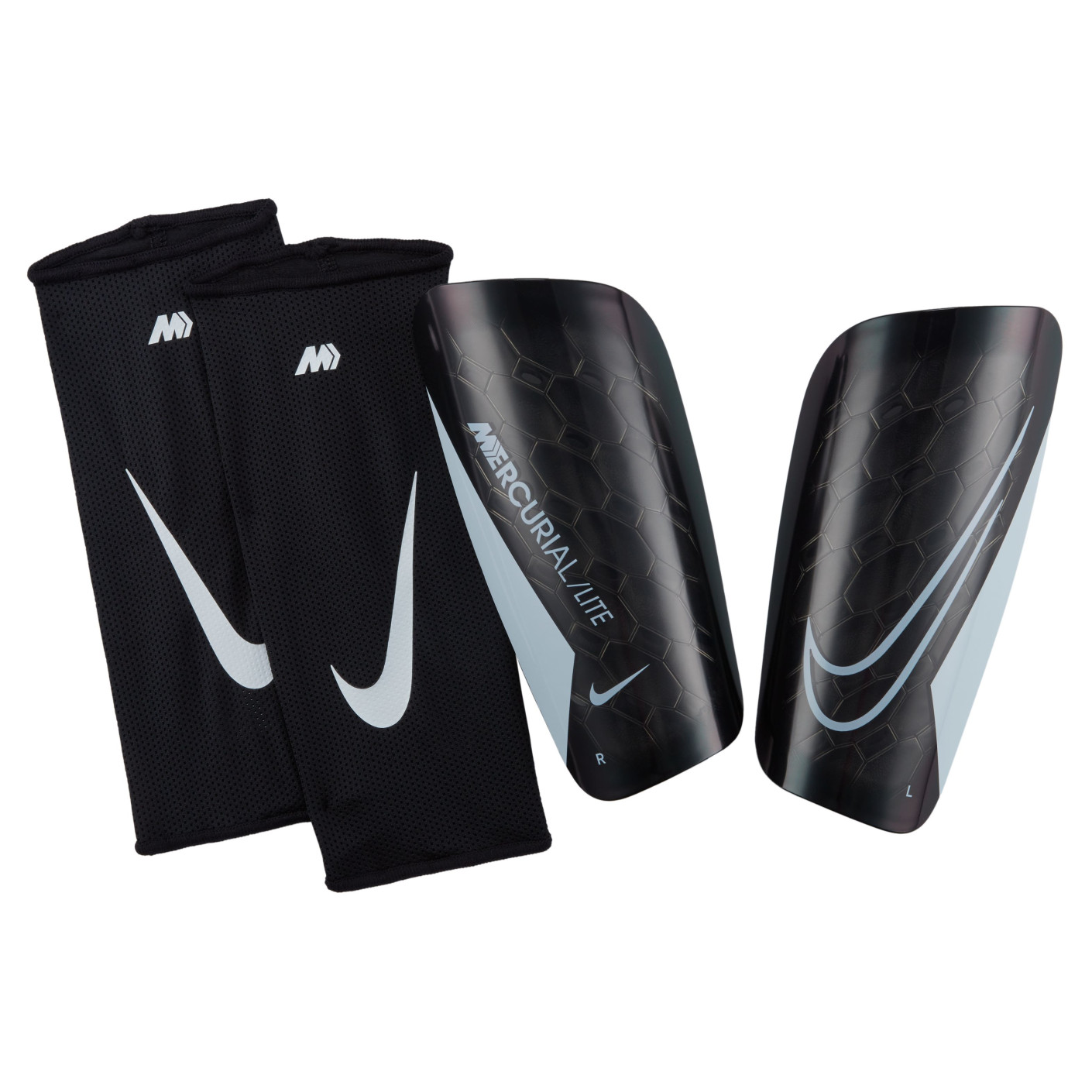 Nike Lite Mercurial Scheenbeschermers Zwart Wit