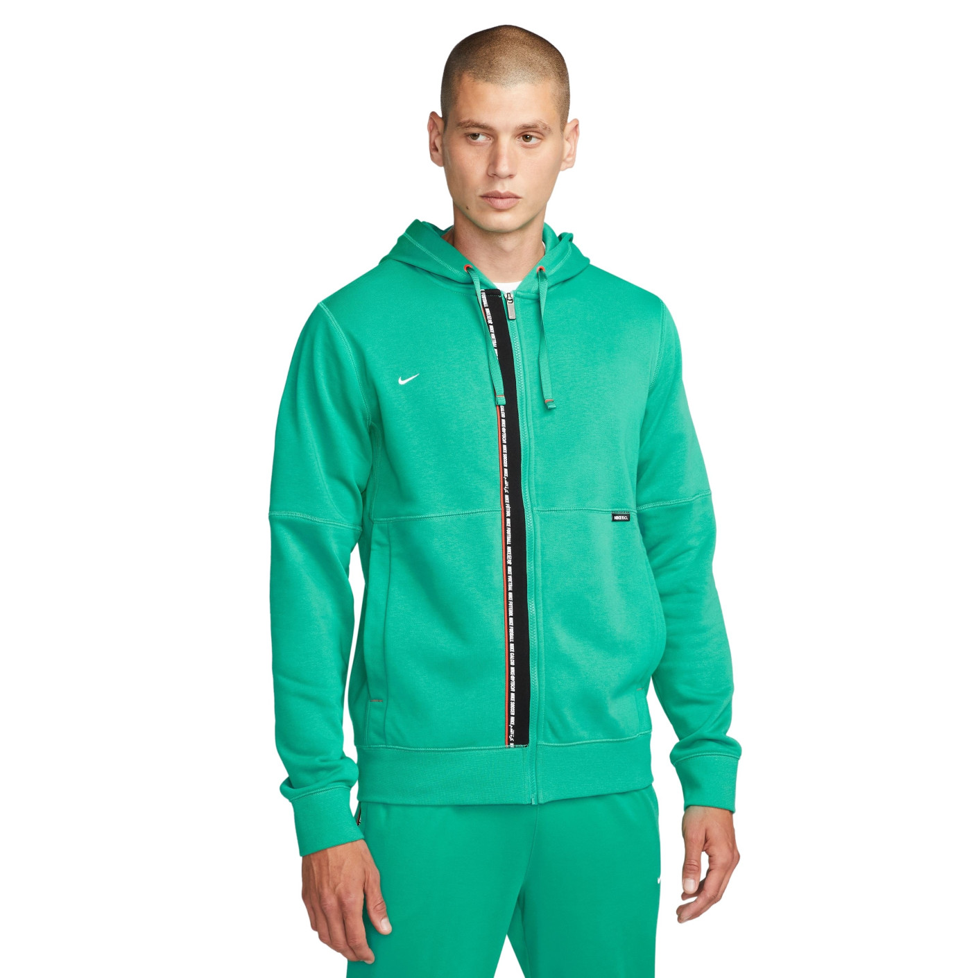 Nike F.C. Tribuna Full-Zip Fleece Hoodie Groen Rood Wit