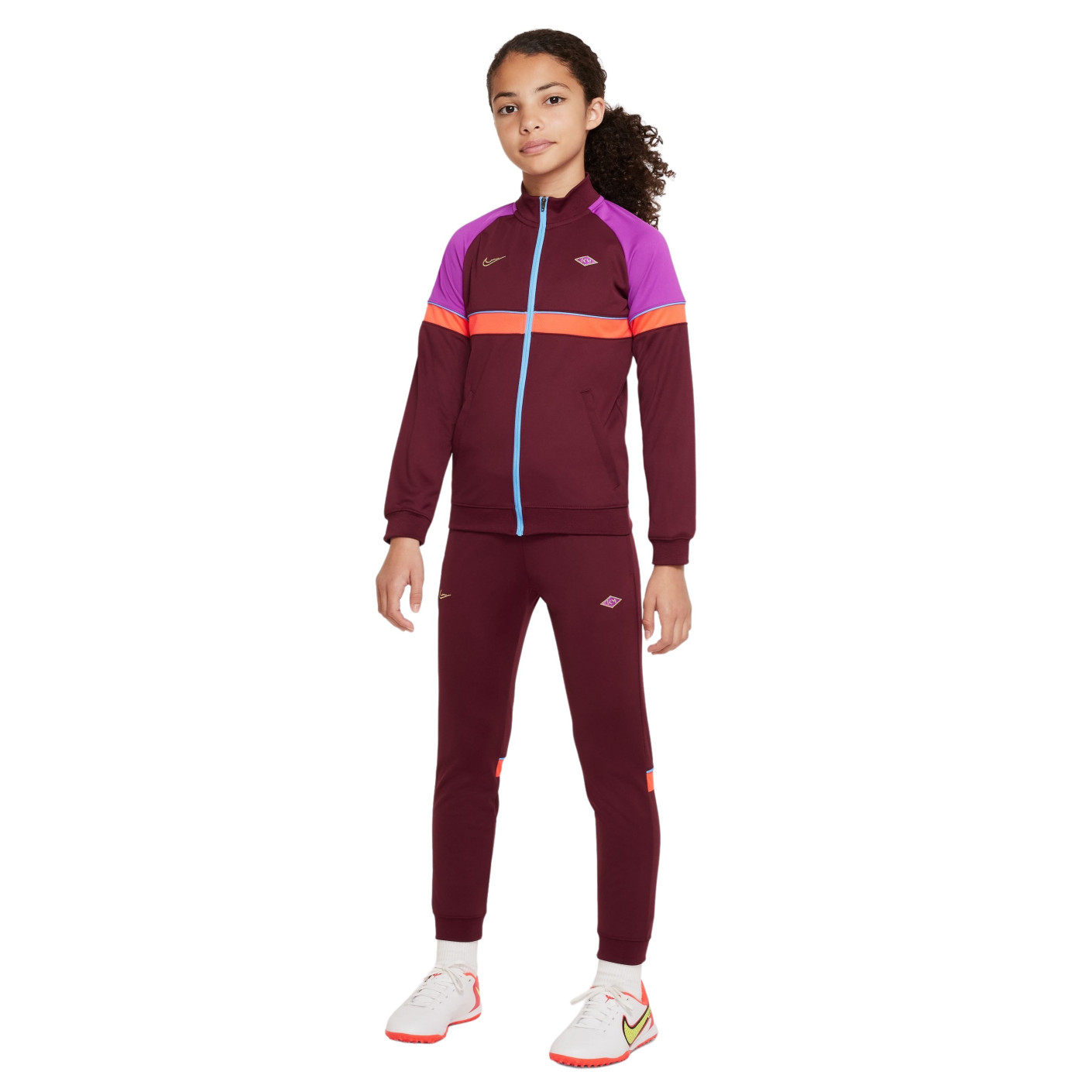 Nike Tracksuit KM Kids Burgundy Purple Orange