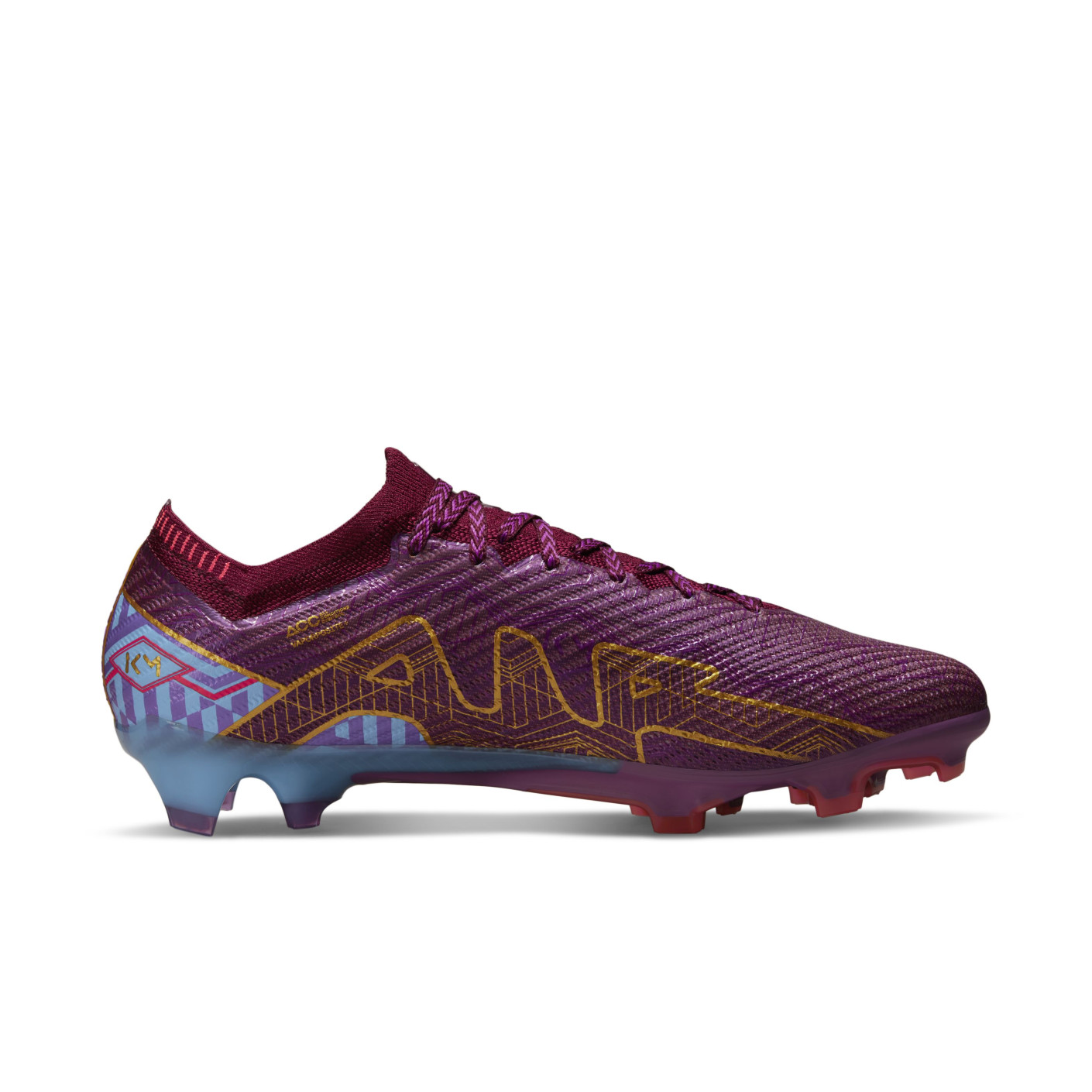 Nike Zoom Mercurial Vapor Elite 15 KM Grass Football Shoes FG Purple Burgundy Gold KNVBshop
