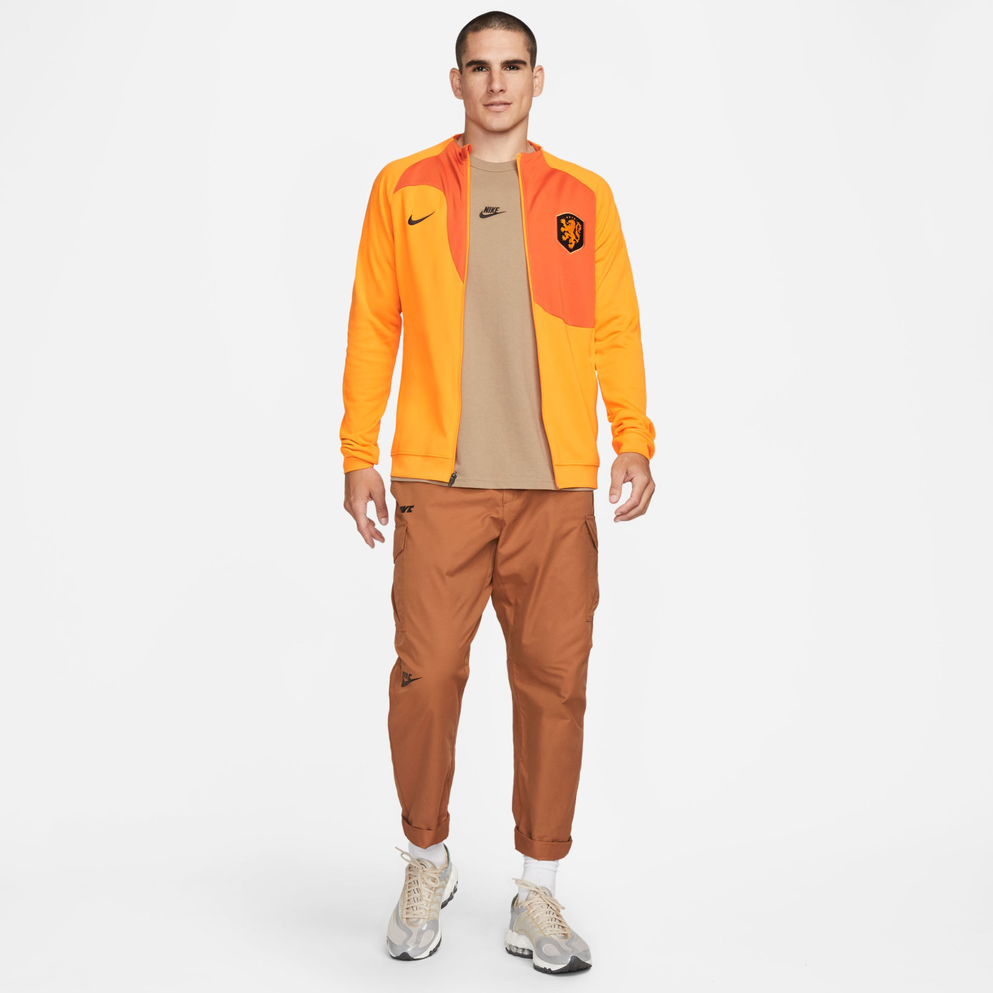 Nike Nederland Academy Pro Anthem Training Jacket 2024 Orange Black KNVBshop