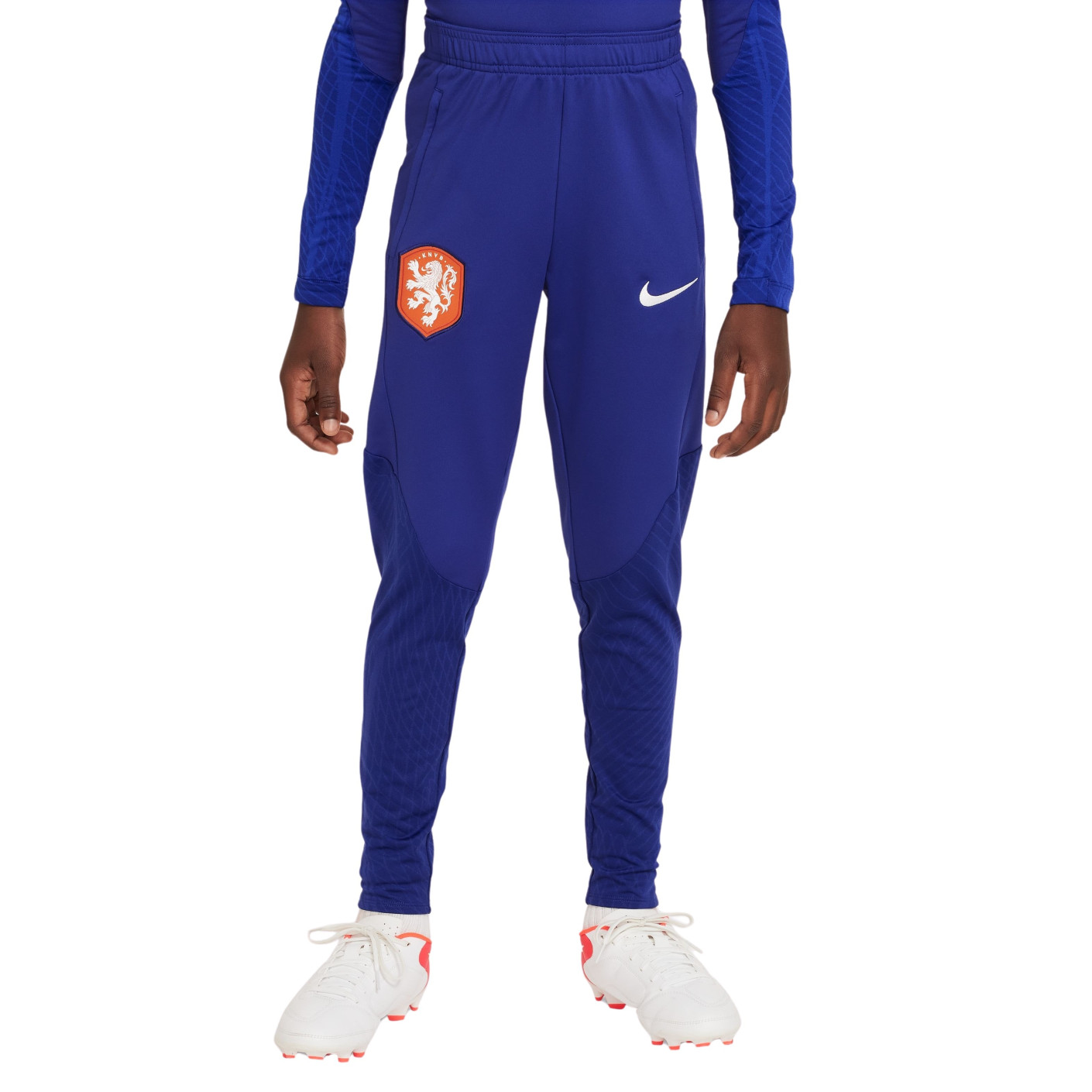 Nike Nederland Strike Trainingsbroek 2022-2024 Kids Blauw Wit