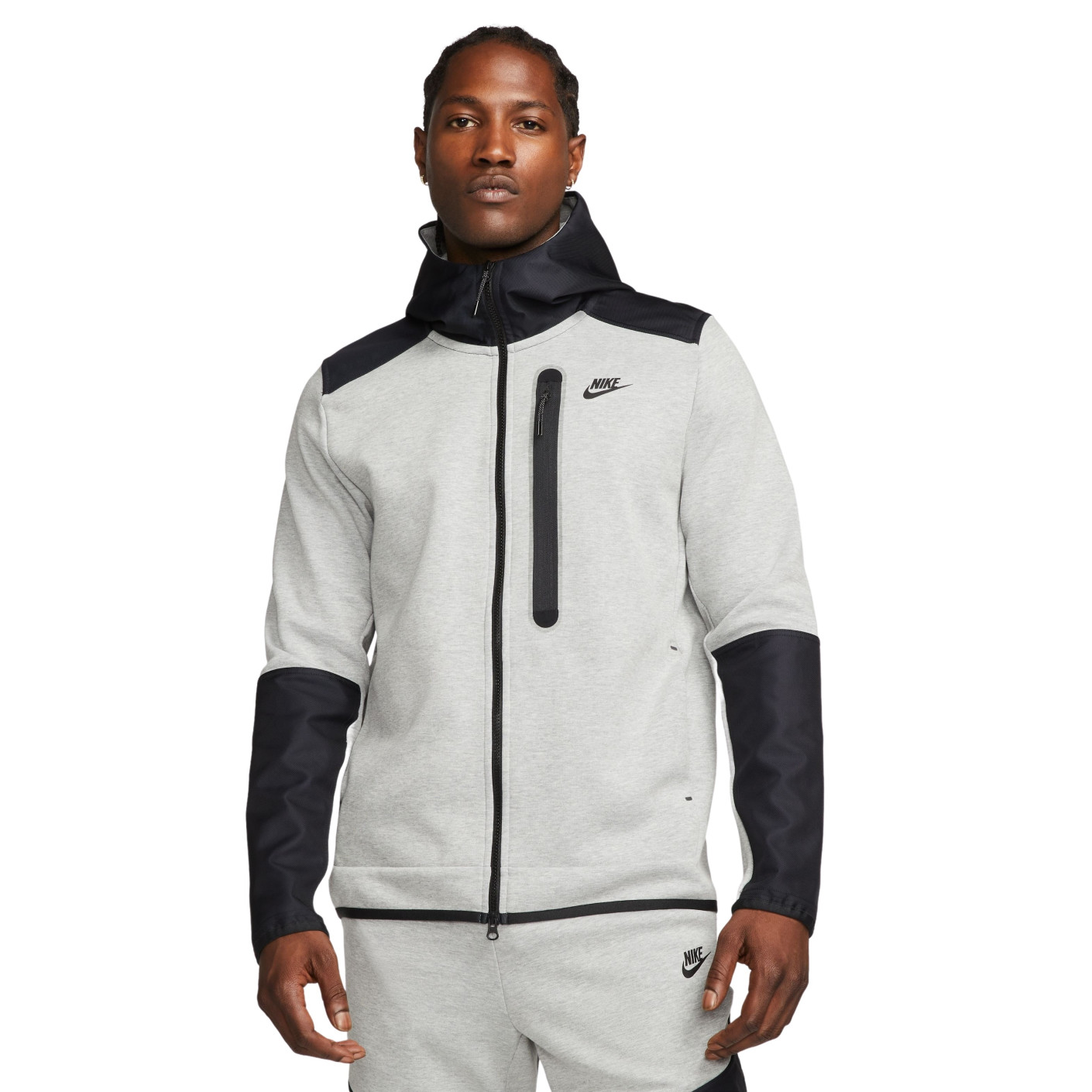 Nike Tech Fleece Vest Overlay Grijs Zwart