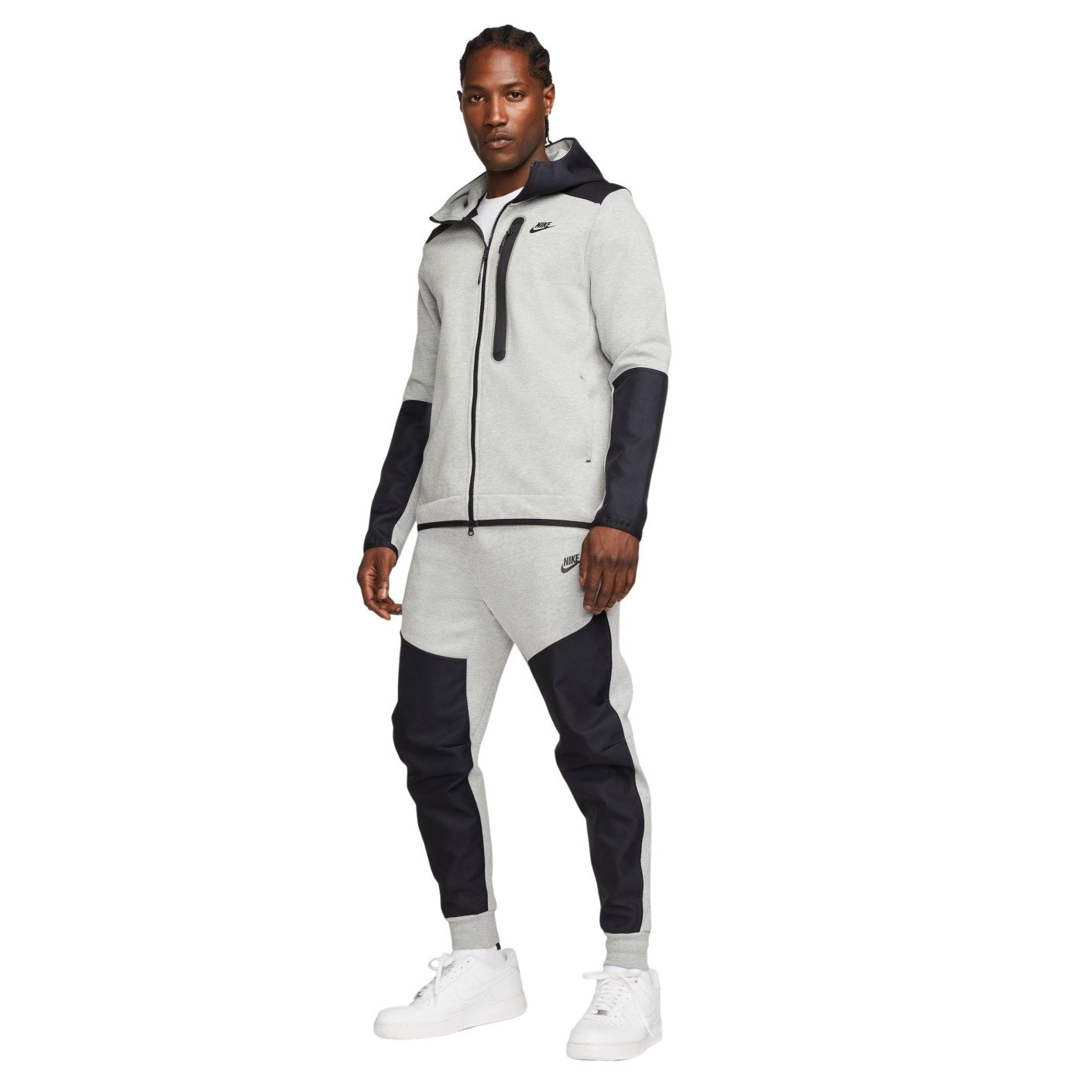 Nike Tech Fleece Tracksuit Overlay Grey Black - KNVBshop.nl