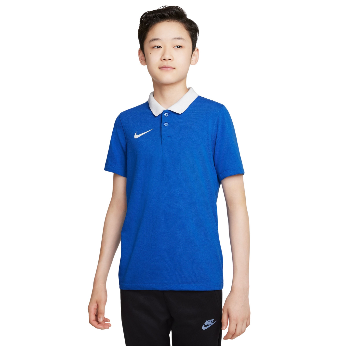 Nike Dri-Fit Park 20 Polo Kids Blauw Wit
