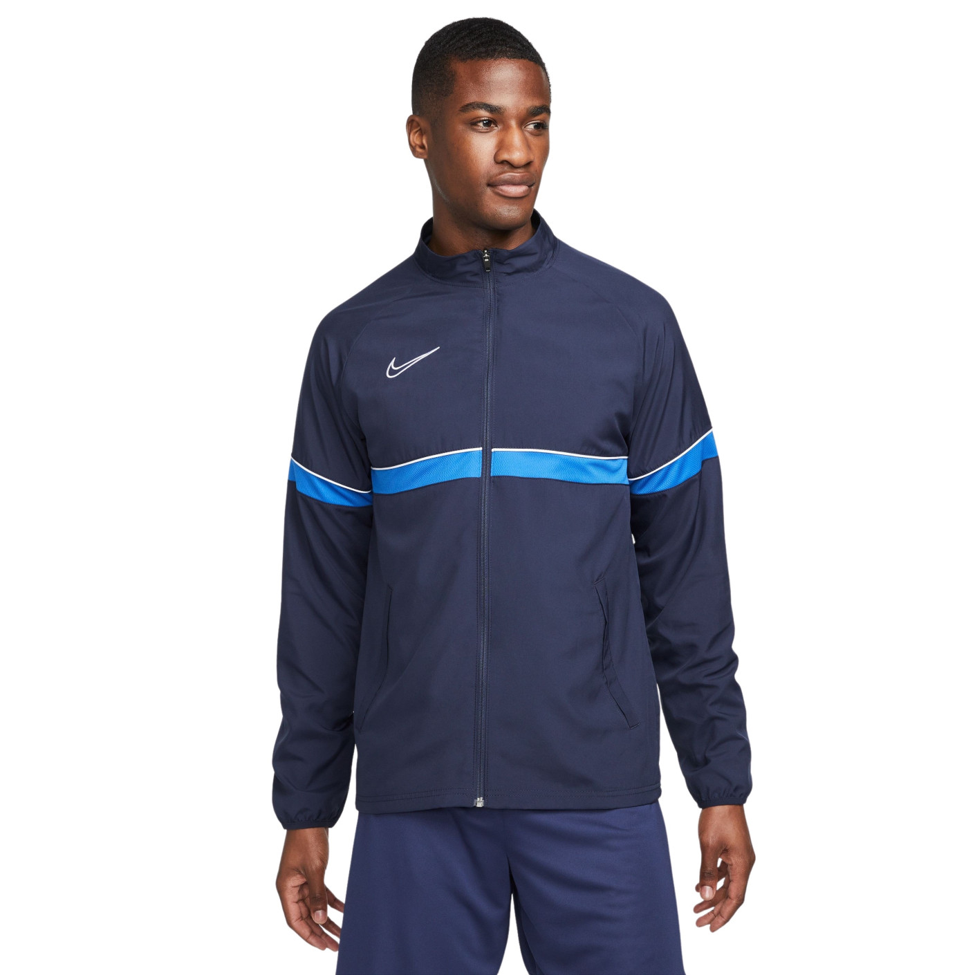 Buy Nike Men Black Solid AS DRY FIT TEAM WOVEN Sporty Jacket - Jackets for  Men 9621371 | Myntra