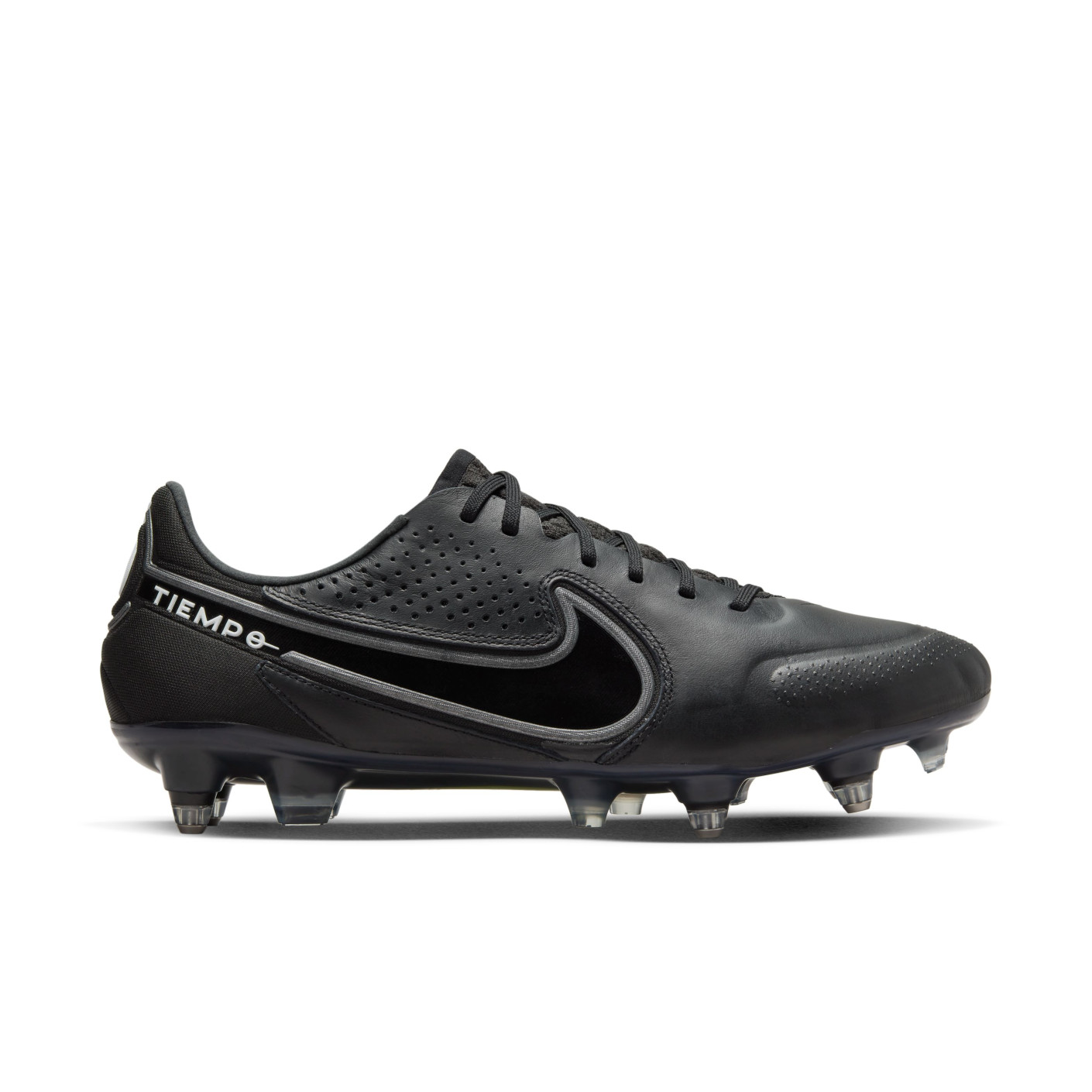 Nike Tiempo Legend 9 Elite IJzeren-Nop Voetbalschoenen (SG) Anti-Clog Zwart Grijs Blauw