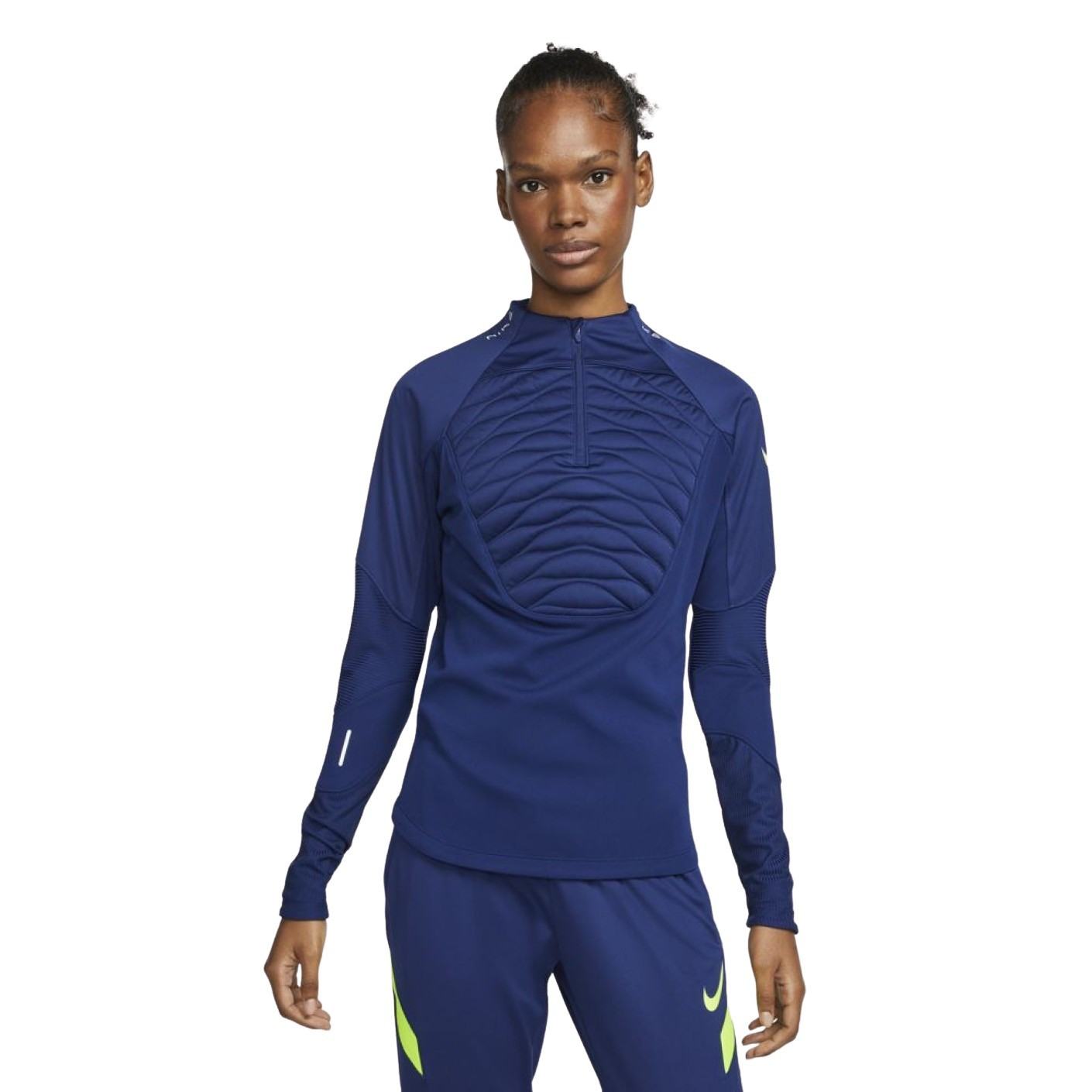 Nike Strike Therma-Fit Trainingstrui Dames Blauw Geel