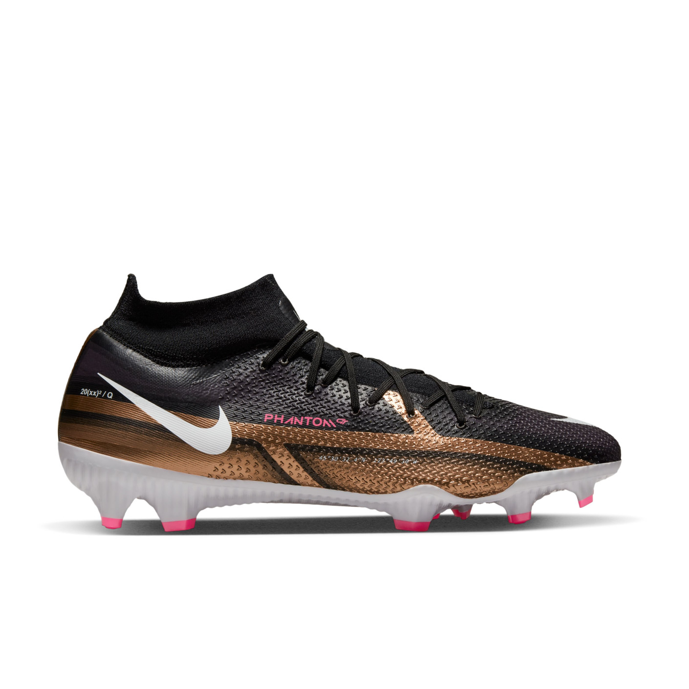 Nike Phantom GT2 Pro Dynamic Fit Gras Voetbalschoenen (FG) Zwart Brons Wit