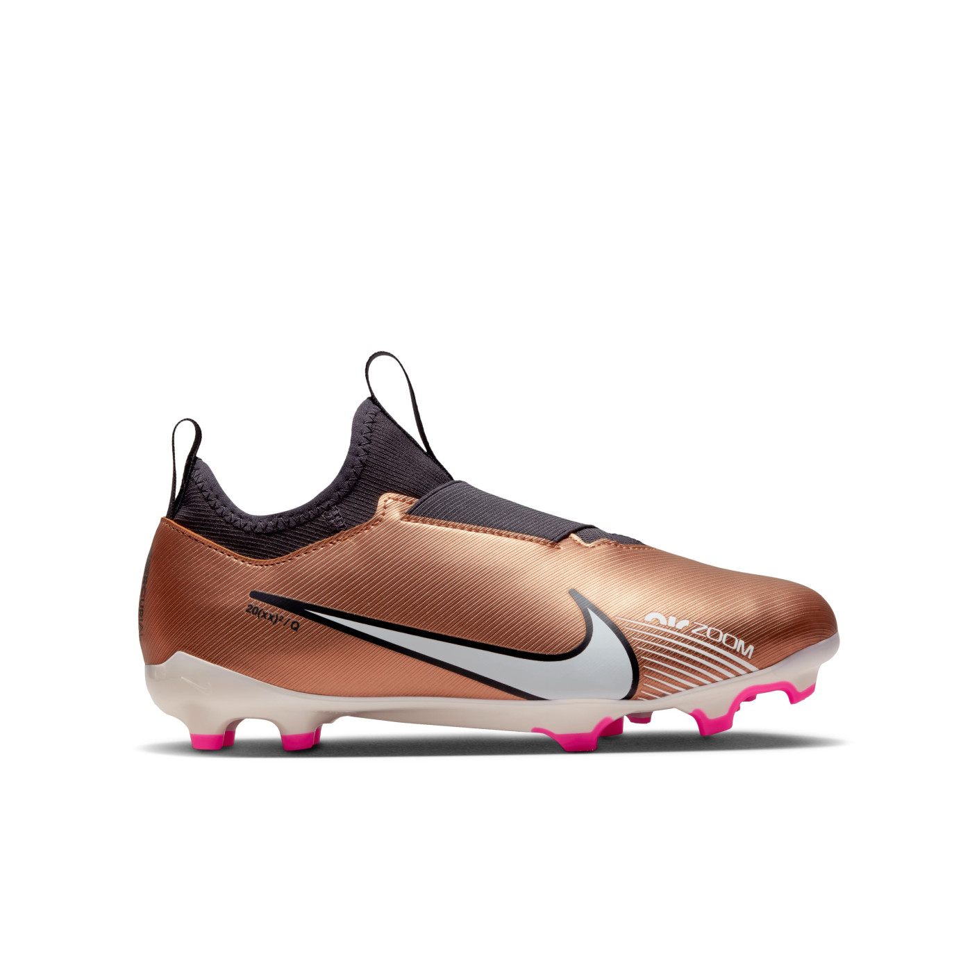 Nike Zoom Mercurial Vapor 15 Academy Gras / Kunstgras Voetbalschoenen (MG) Kids Brons Zwart Wit