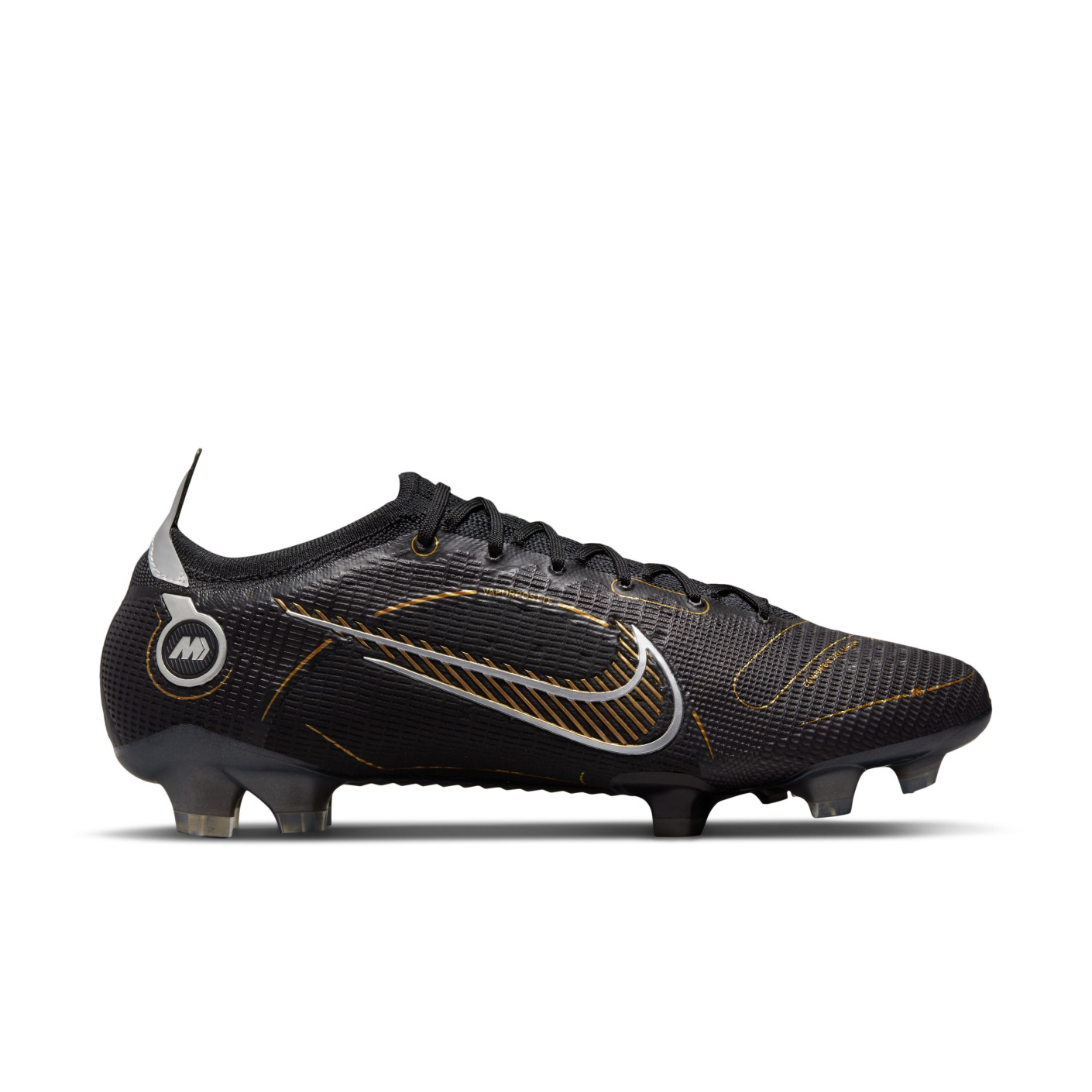 Nike Mercurial 14 Vapor Elite Grass Football Shoes (FG) Black Dark Grey Gold