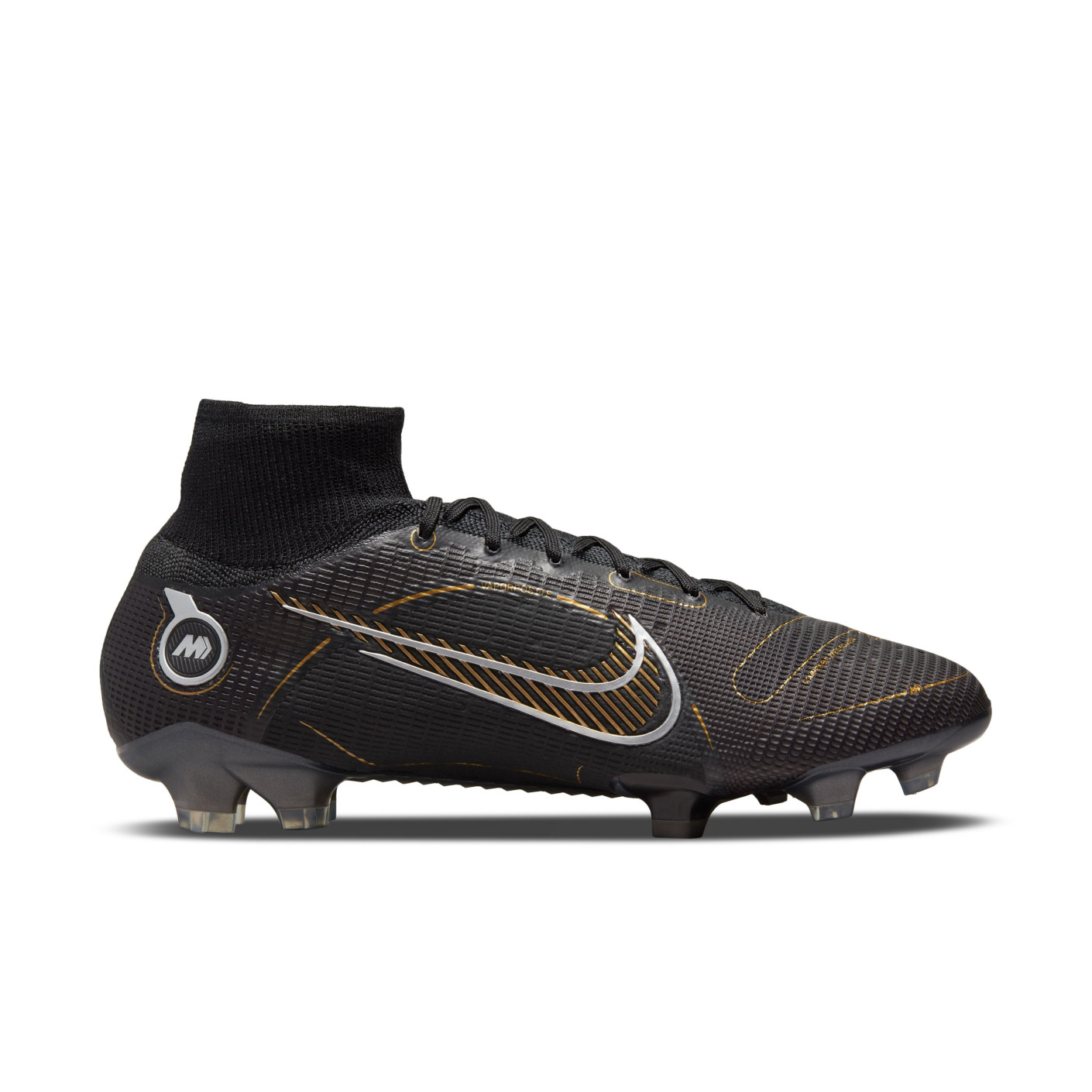 Nike Mercurial Superfly Elite Grass Football Shoes (FG) Black Dark Grey Gold