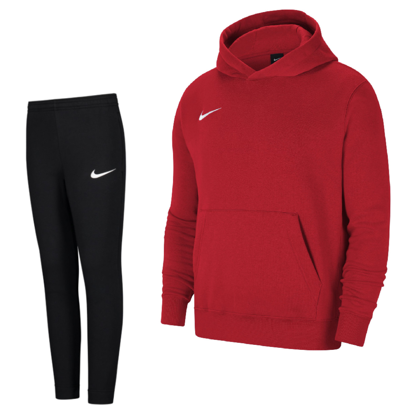 Nike Park 20 Hoodie Fleece Trainingspak Kids Rood Zwart