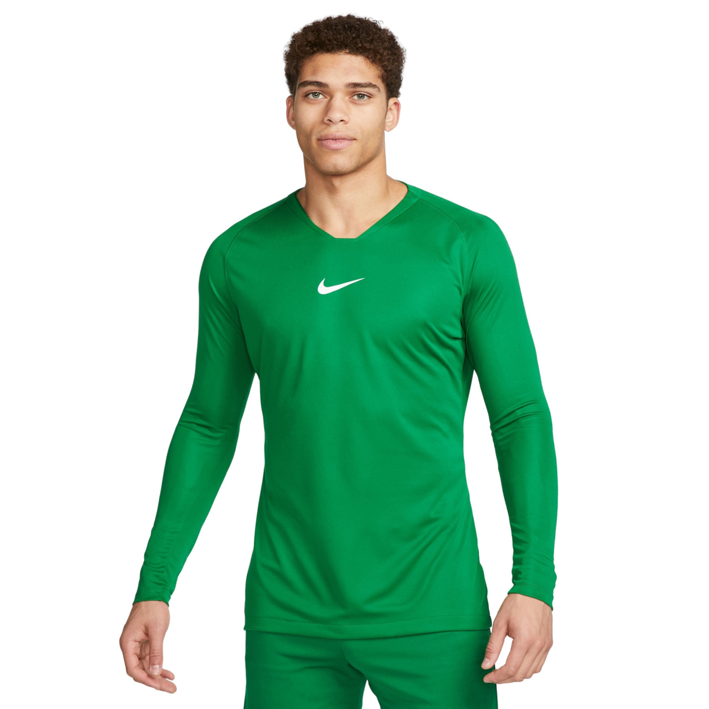 Nike Park Dri-Fit Long Sleeve Base Layer Green White