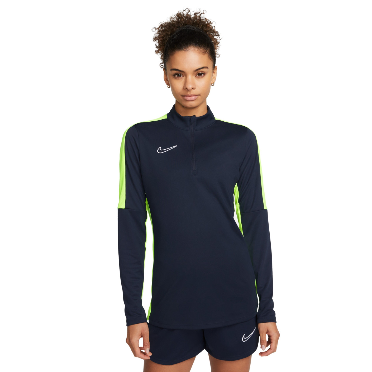 Nike Dri-Fit Academy 23 Trainingstrui Dames Donkerblauw Geel Wit