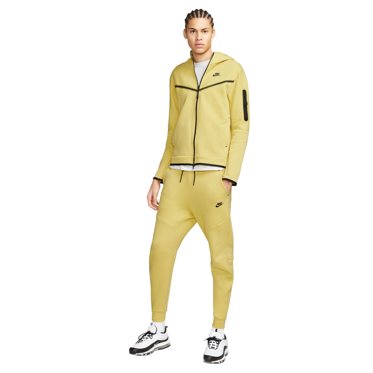 Nike Tech Fleece Trainingspak Goud Zwart Goud