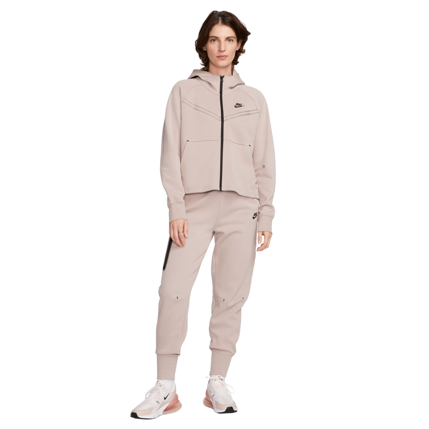 Nike Tech Fleece Trainingspak Essential Dames Beige -