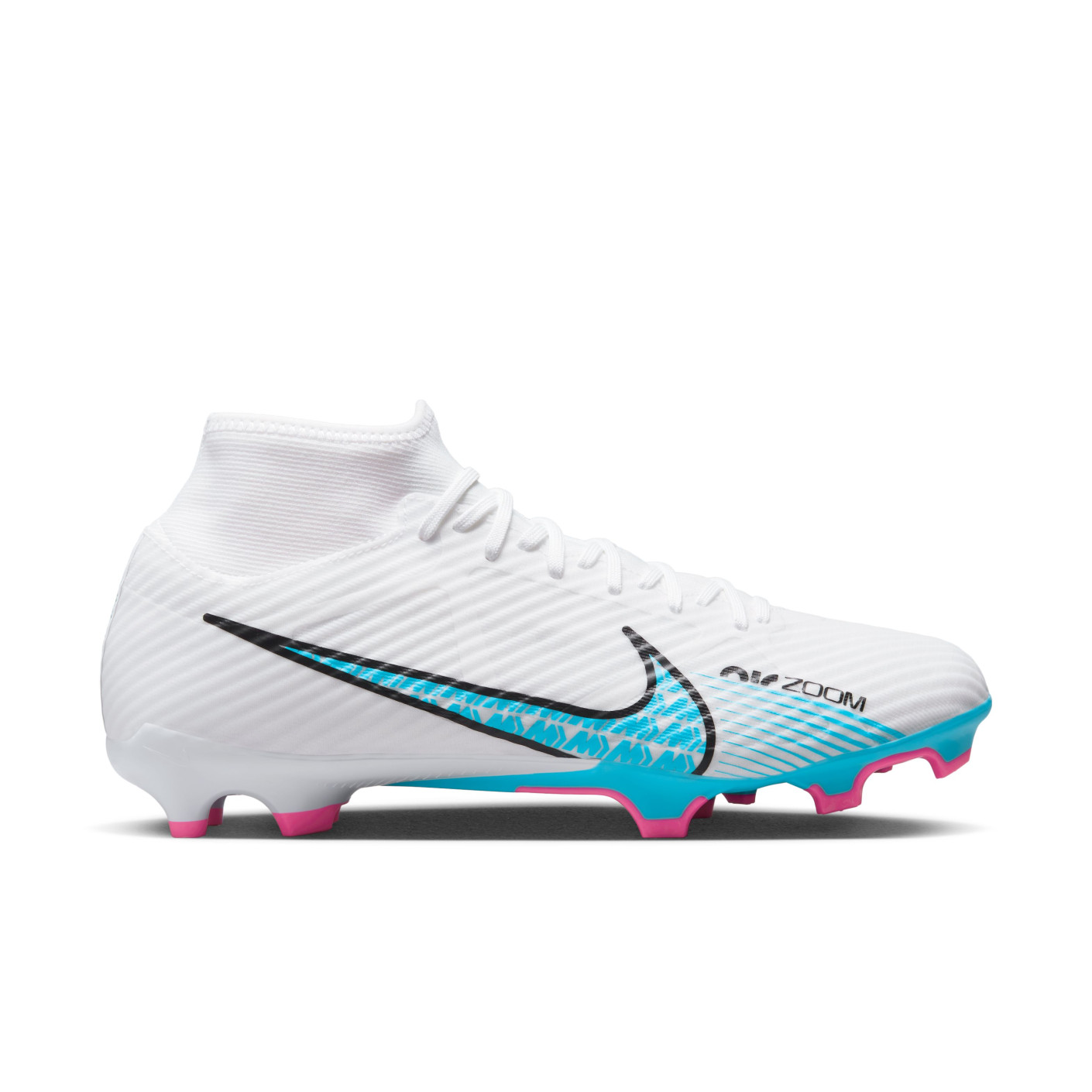 Nike Zoom Mercurial Superfly 9 Academy Gras / Kunstgras Voetbalschoenen (MG) Wit Blauw Roze