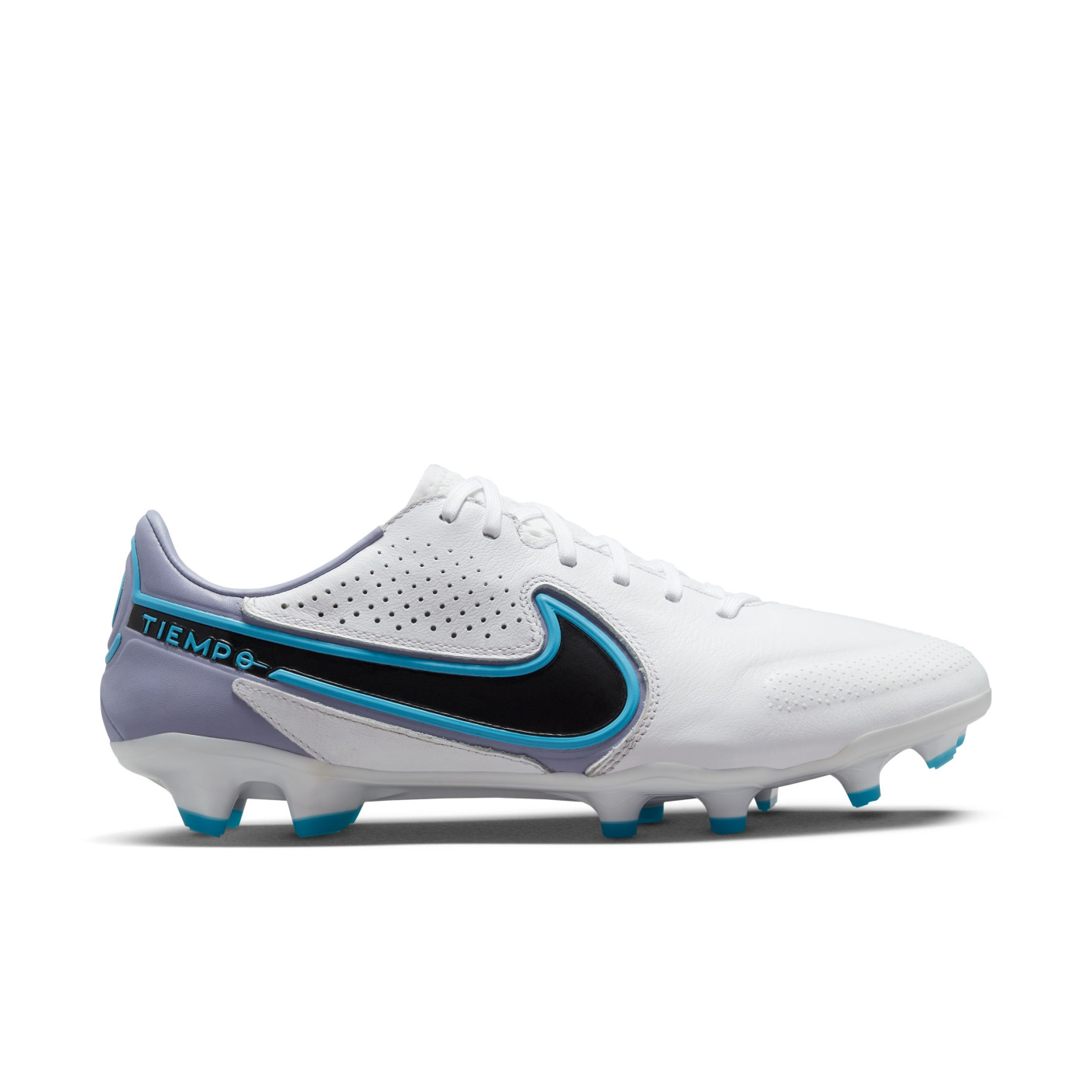 Nike Tiempo Legend 9 Pro Gras Football Shoes (FG) White Black Blue Pink