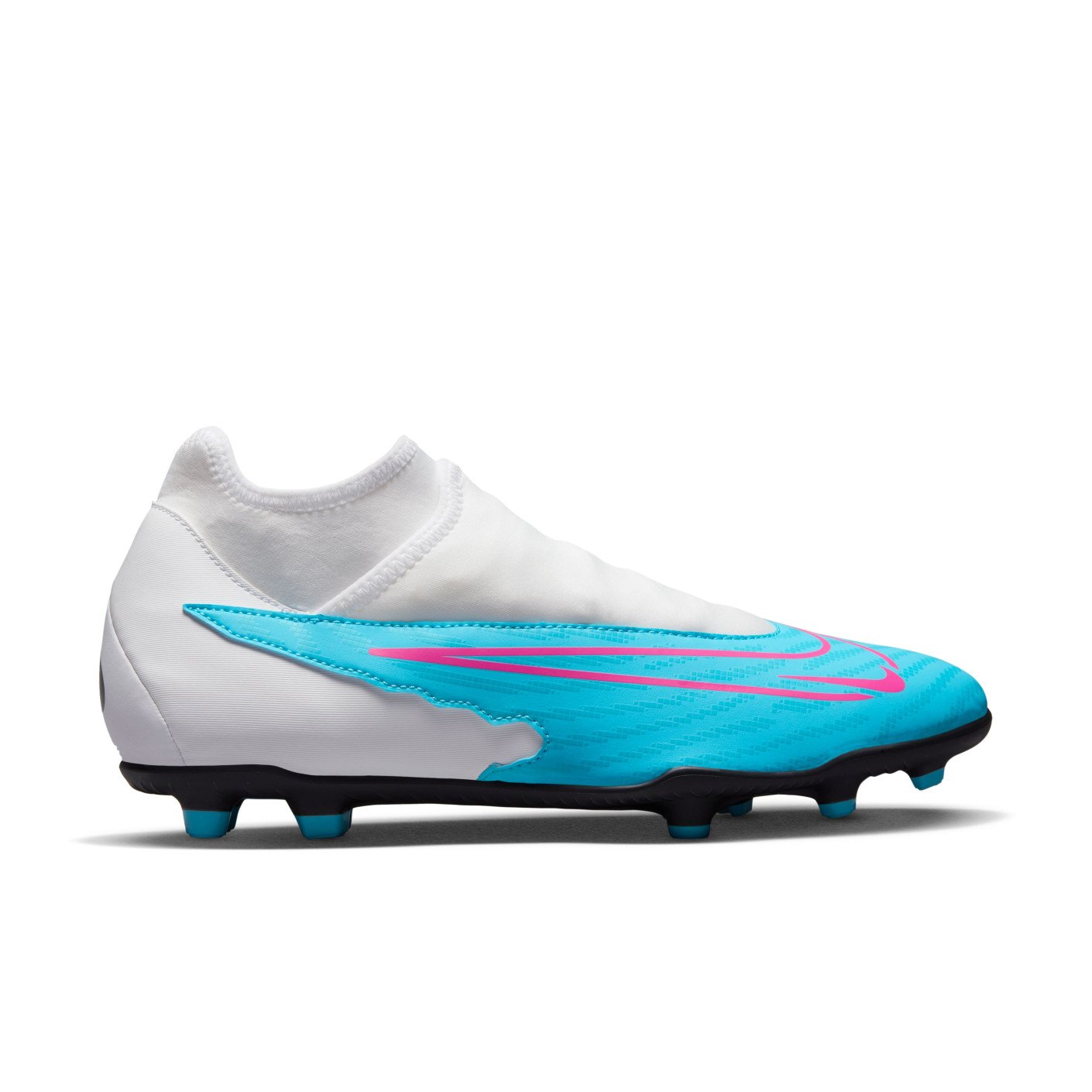 Nike Phantom GX Club Dynamic Fit Gras / Kunstgras Voetbalschoenen (MG) Blauw Roze Wit