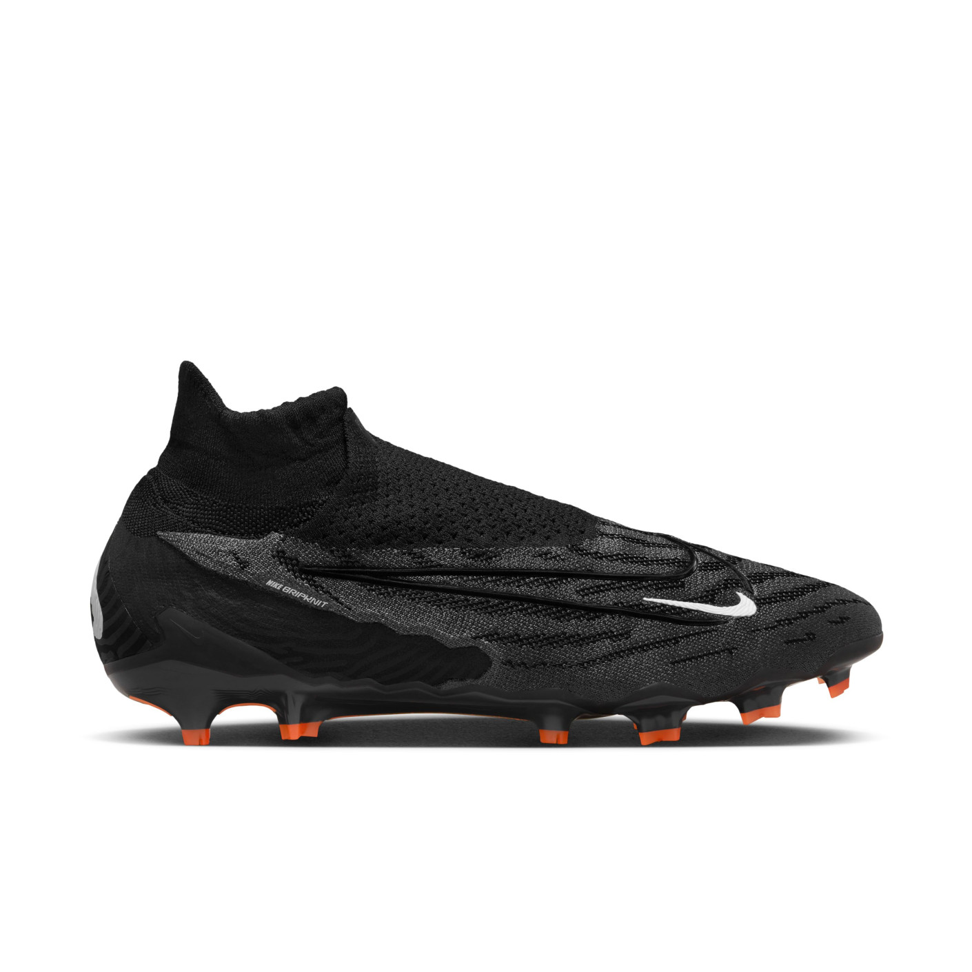 Nike Phantom GX Elite Dynamic Fit Gras Voetbalschoenen (FG) Zwart Wit Donkergrijs