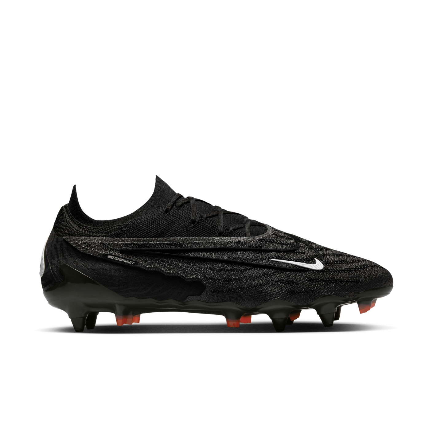 Nike Phantom GX Elite Iron-Nop Football Shoes (SG) Anti-Clog Black White Dark Grey